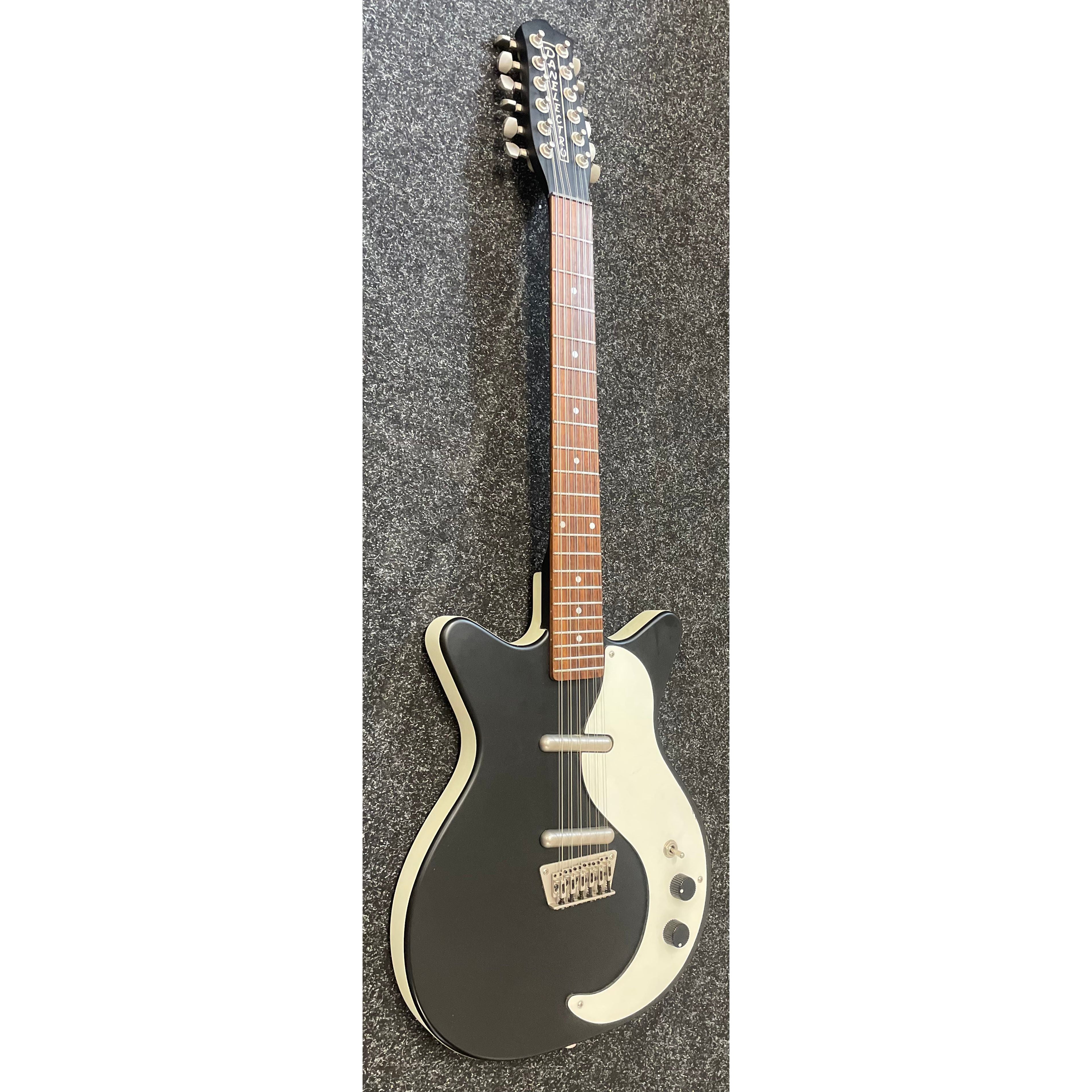 Danelectro DC59 12 String Electric Guitar in Satin Black Finish Pre-Owned