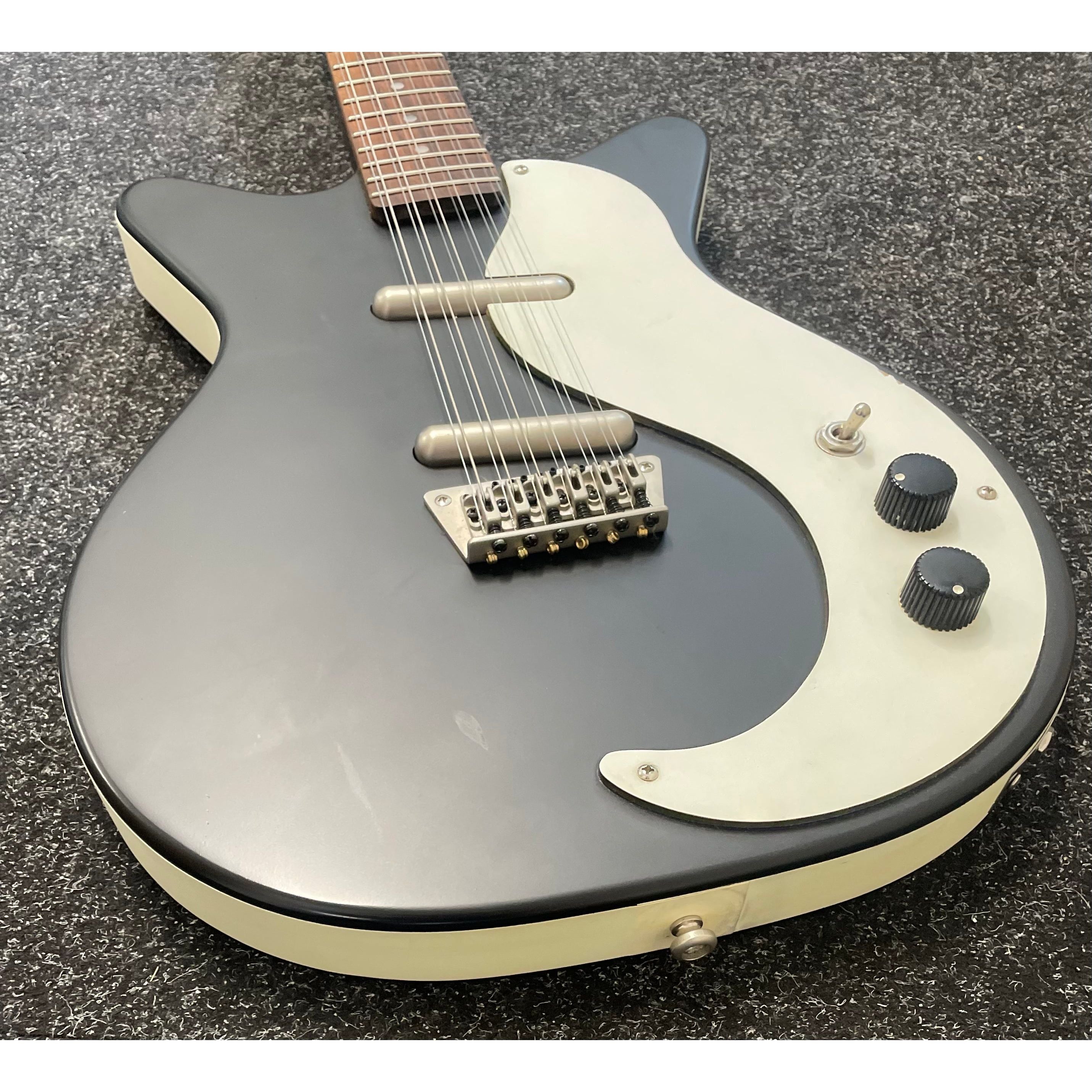 Danelectro DC59 12 String Electric Guitar in Satin Black Finish Pre-Owned