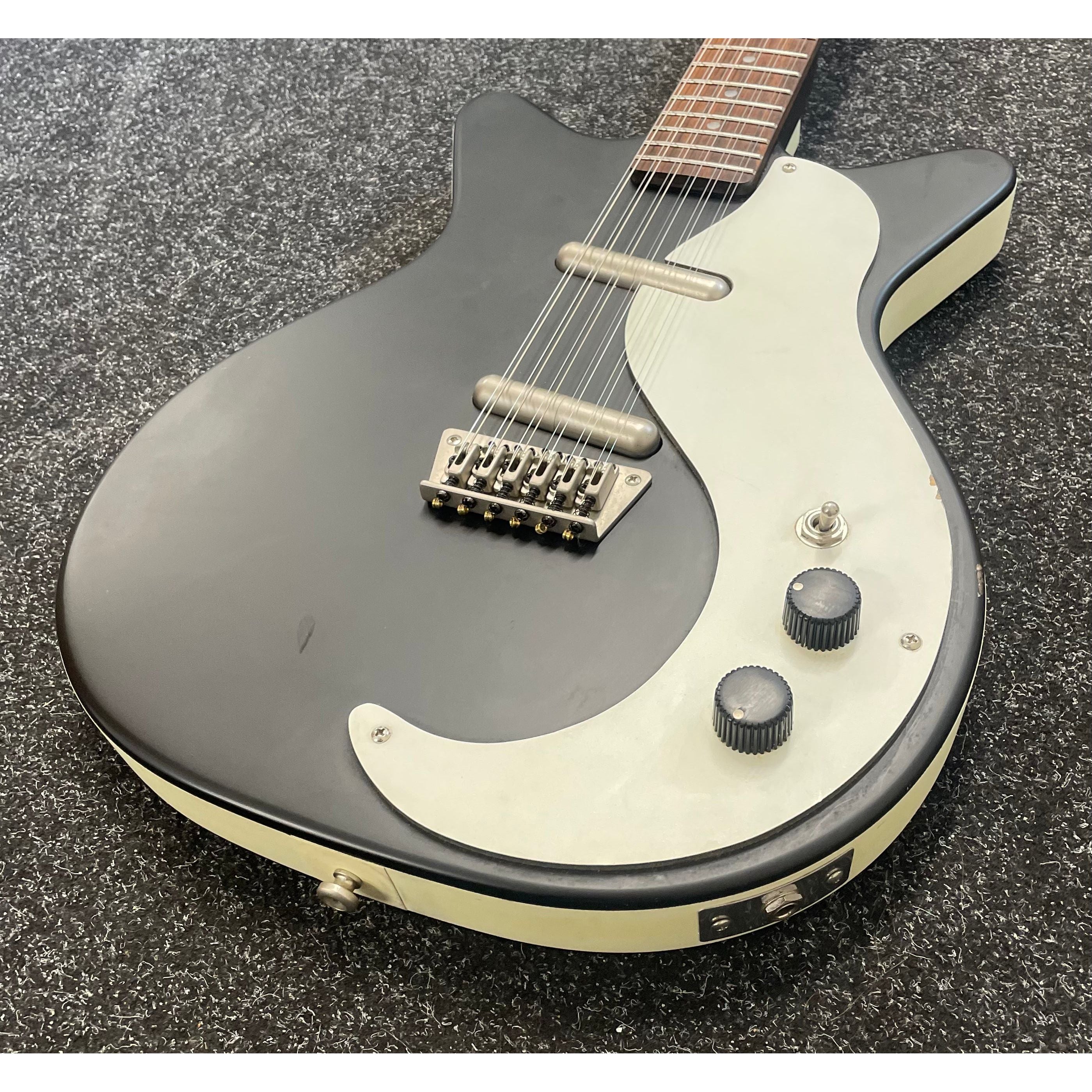Danelectro DC59 12 String Electric Guitar in Satin Black Finish Pre-Owned