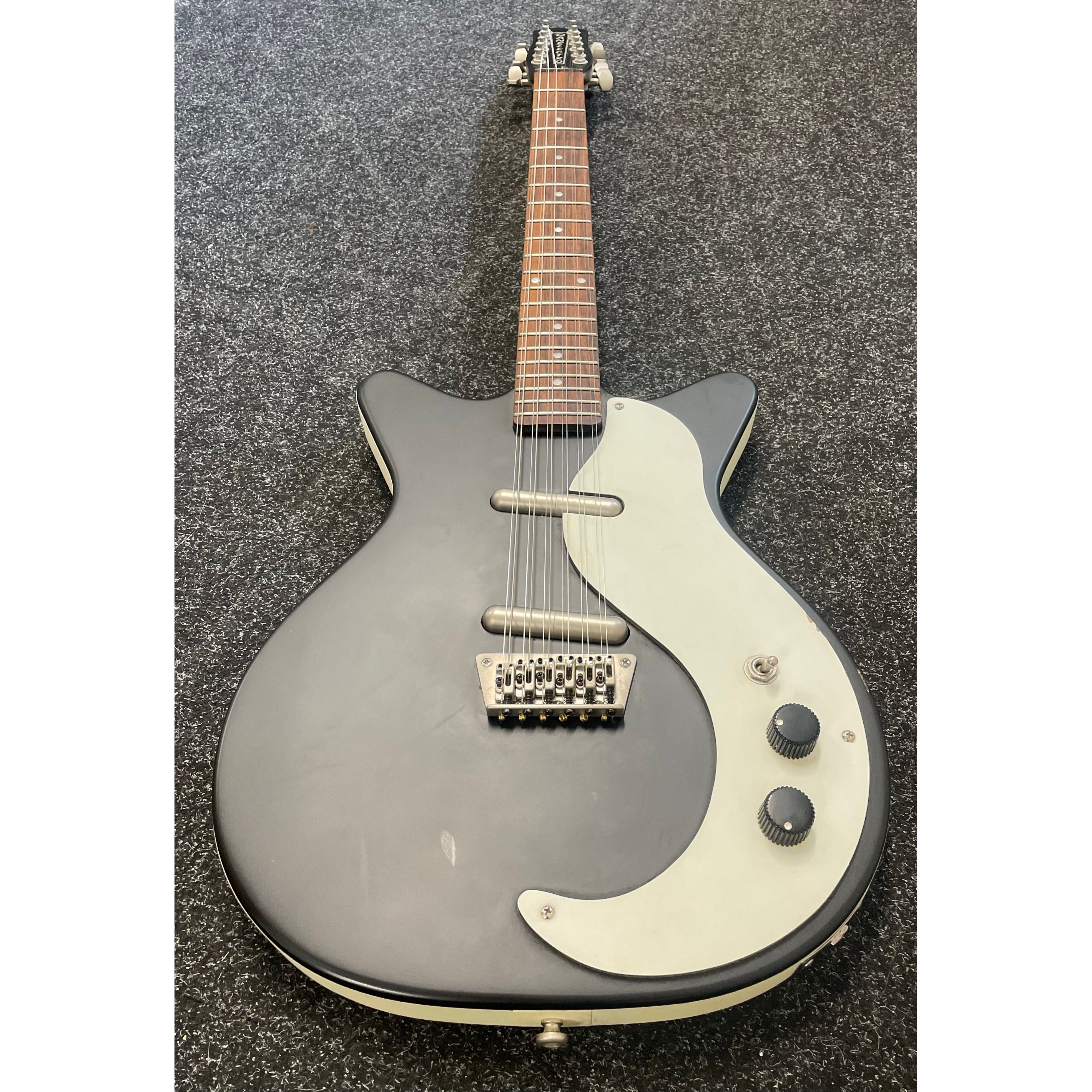 Danelectro DC59 12 String Electric Guitar in Satin Black Finish Pre-Owned