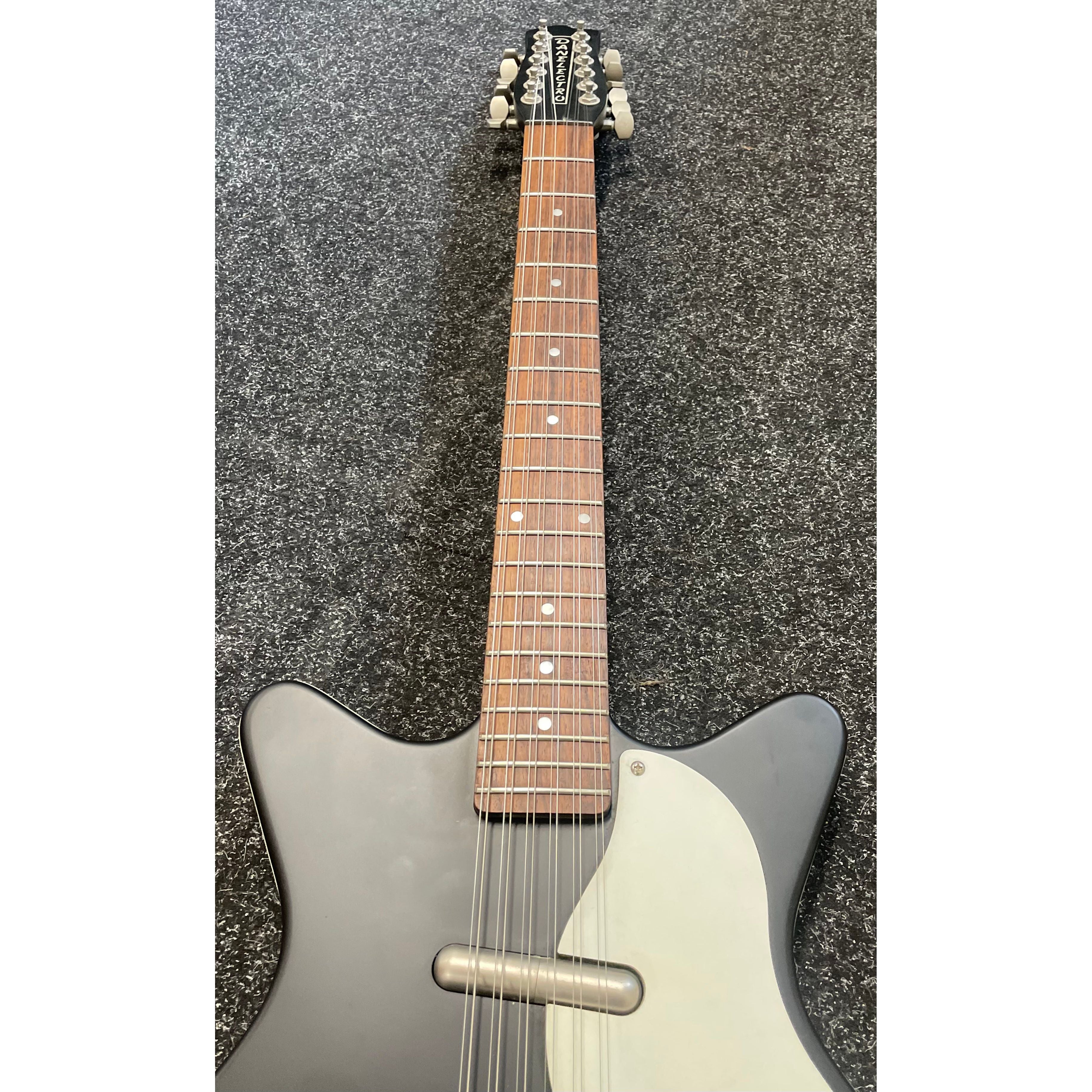Danelectro DC59 12 String Electric Guitar in Satin Black Finish Pre-Owned