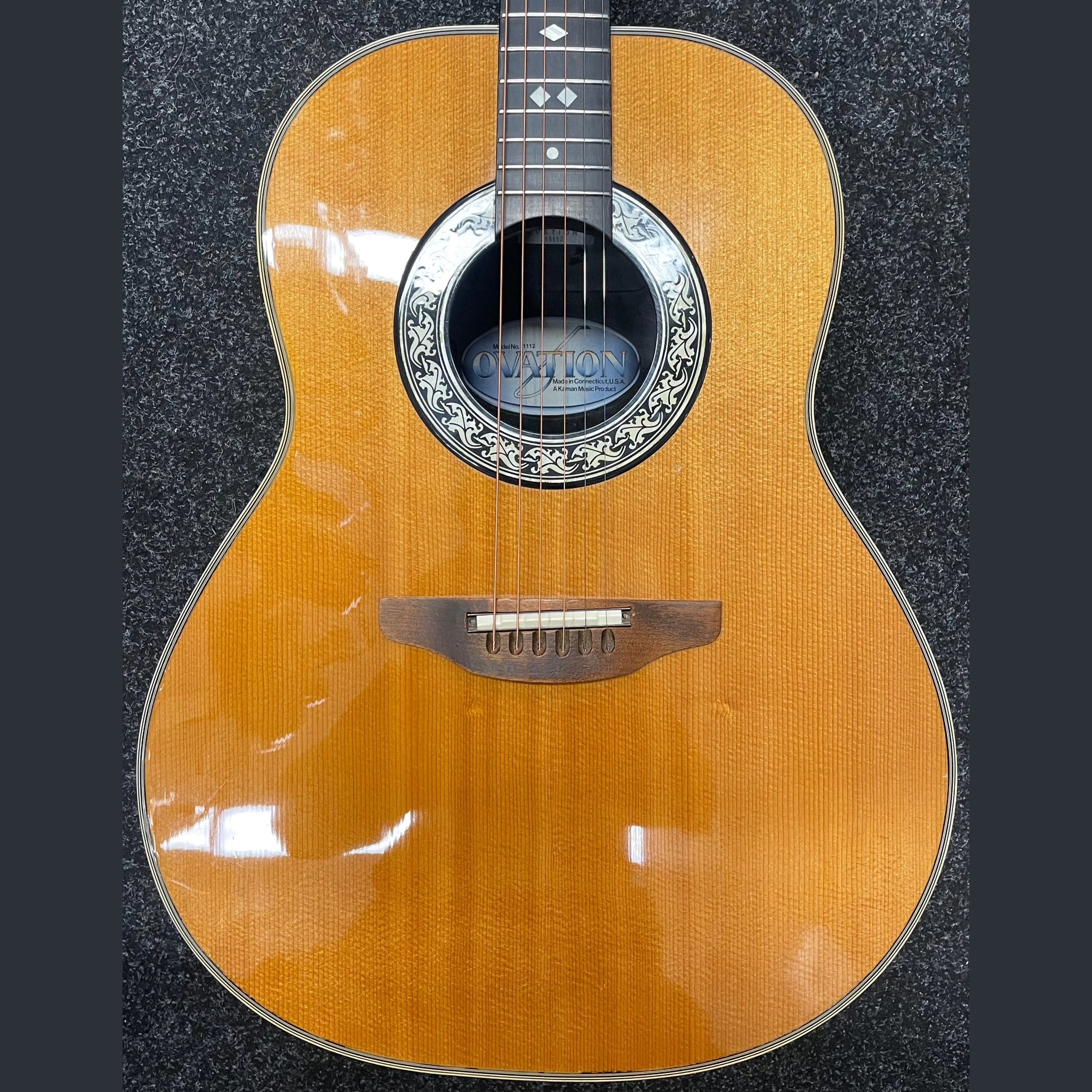 Ovation Mod 1112 Custom Balladeer Acoustic Guitar with Original Hardcase