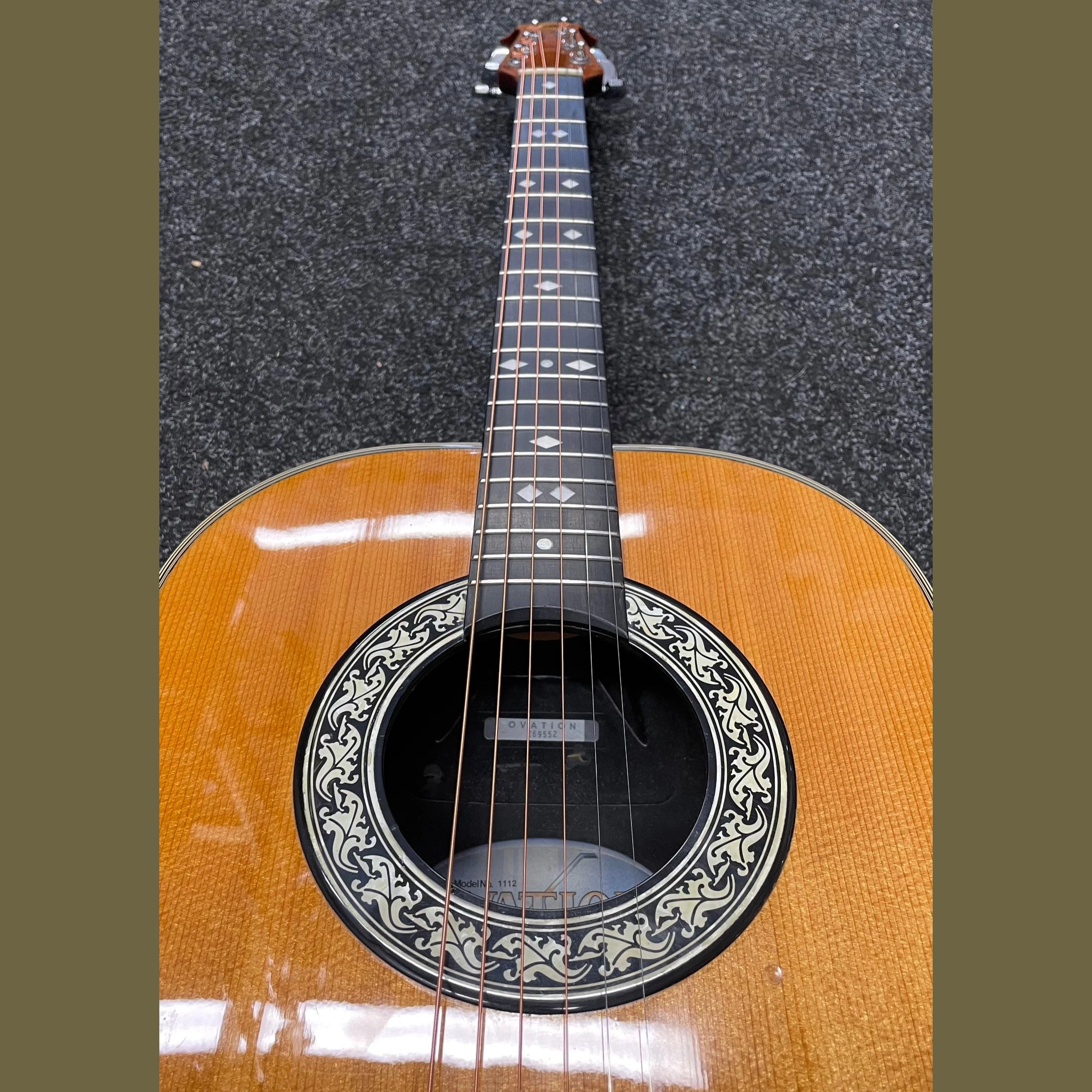 Ovation Mod 1112 Custom Balladeer Acoustic Guitar with Original Hardcase