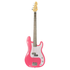 Gear4music LA Electric Bass Guitar P-Style in Gloss Pink Pre-Owned
