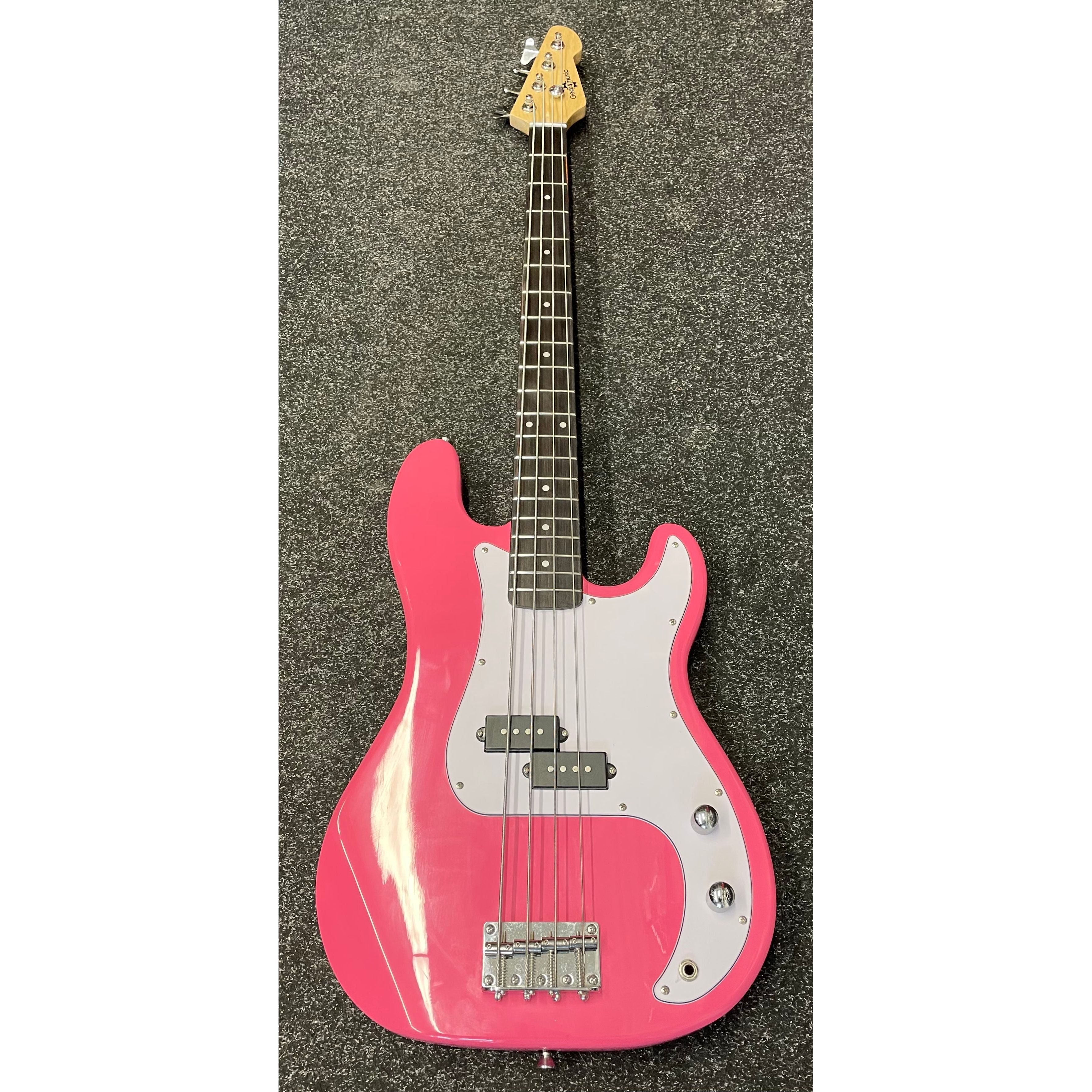Gear4music LA Electric Bass Guitar P-Style in Gloss Pink Pre-Owned