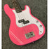 Gear4music LA Electric Bass Guitar P-Style in Gloss Pink Pre-Owned