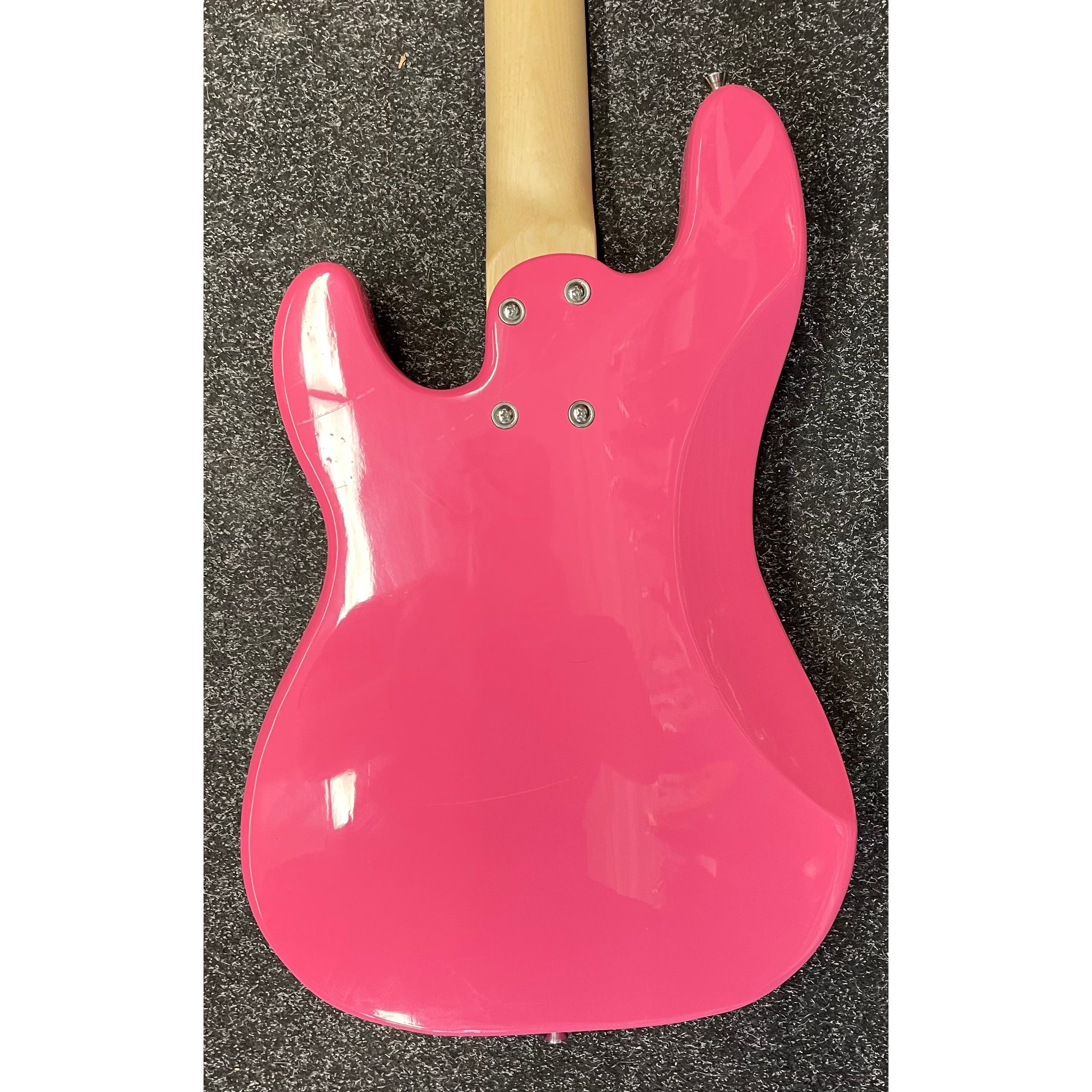 Gear4music LA Electric Bass Guitar P-Style in Gloss Pink Pre-Owned