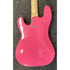 Gear4music LA Electric Bass Guitar P-Style in Gloss Pink Pre-Owned