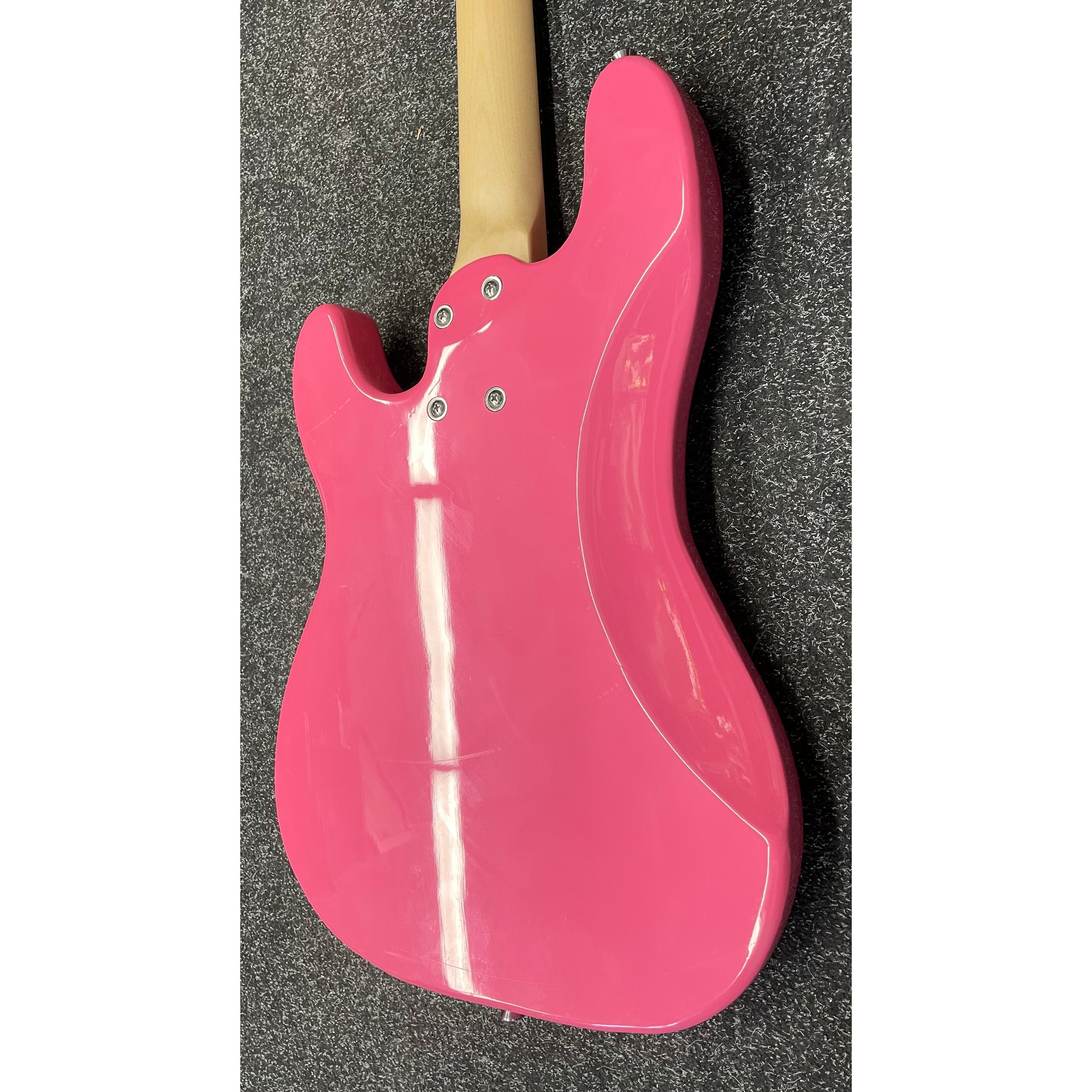 Gear4music LA Electric Bass Guitar P-Style in Gloss Pink Pre-Owned