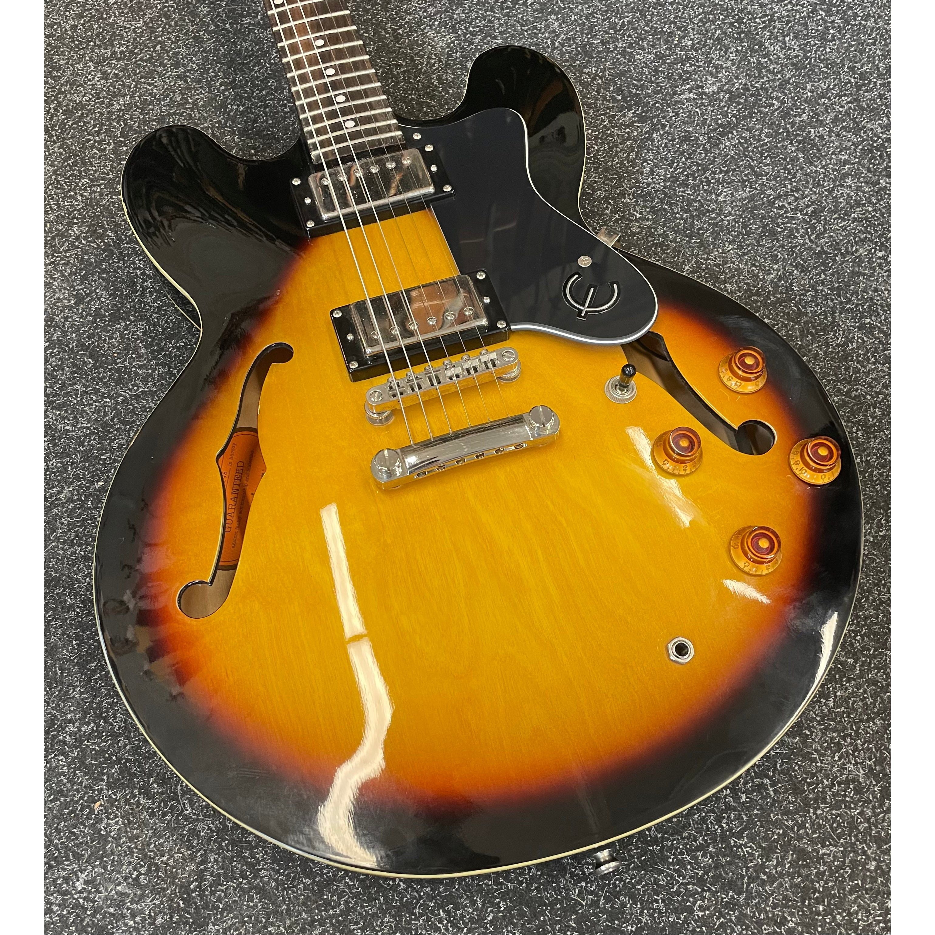 Epiphone Dot VS Hollowbody Electric Guitar ES-335 in Tobacco Sunburst Pre-Owned