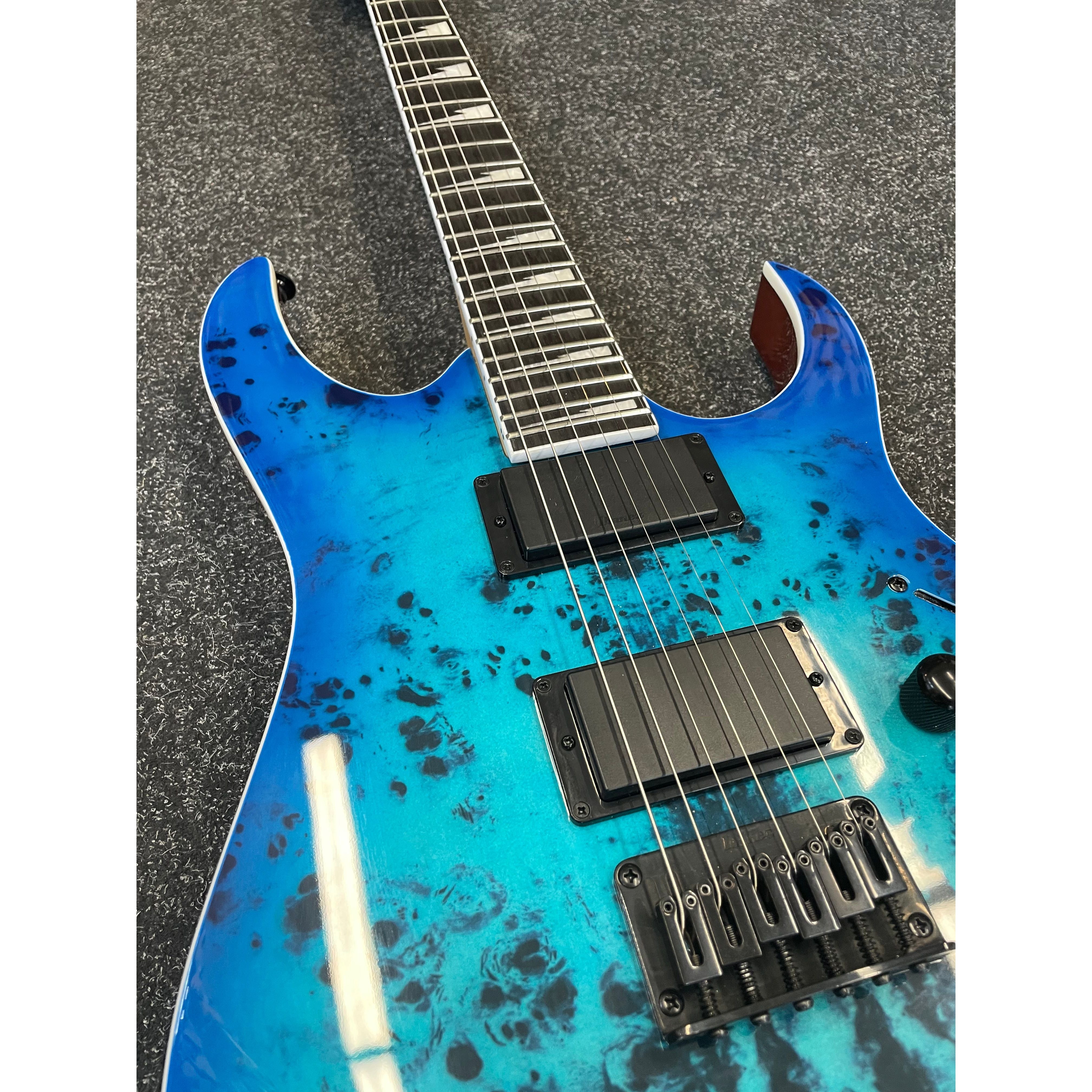 Ibanez RG Gio Series GRGR221PA-AGB Electric guitar in Aqua Burst Pre-Owned