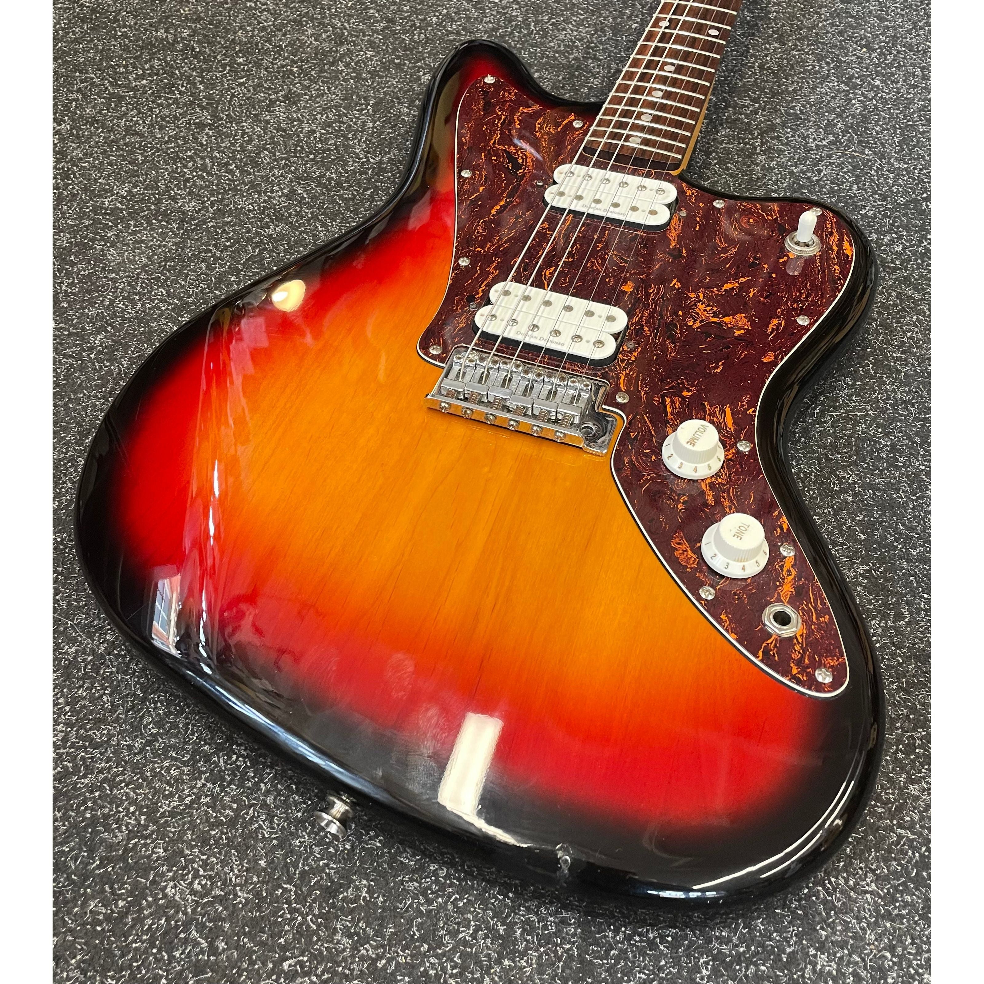 Squier by Fender Standard Series Jagmaster Hybrid Electric Guitar in Three Tone Sunburst Pre-Owned