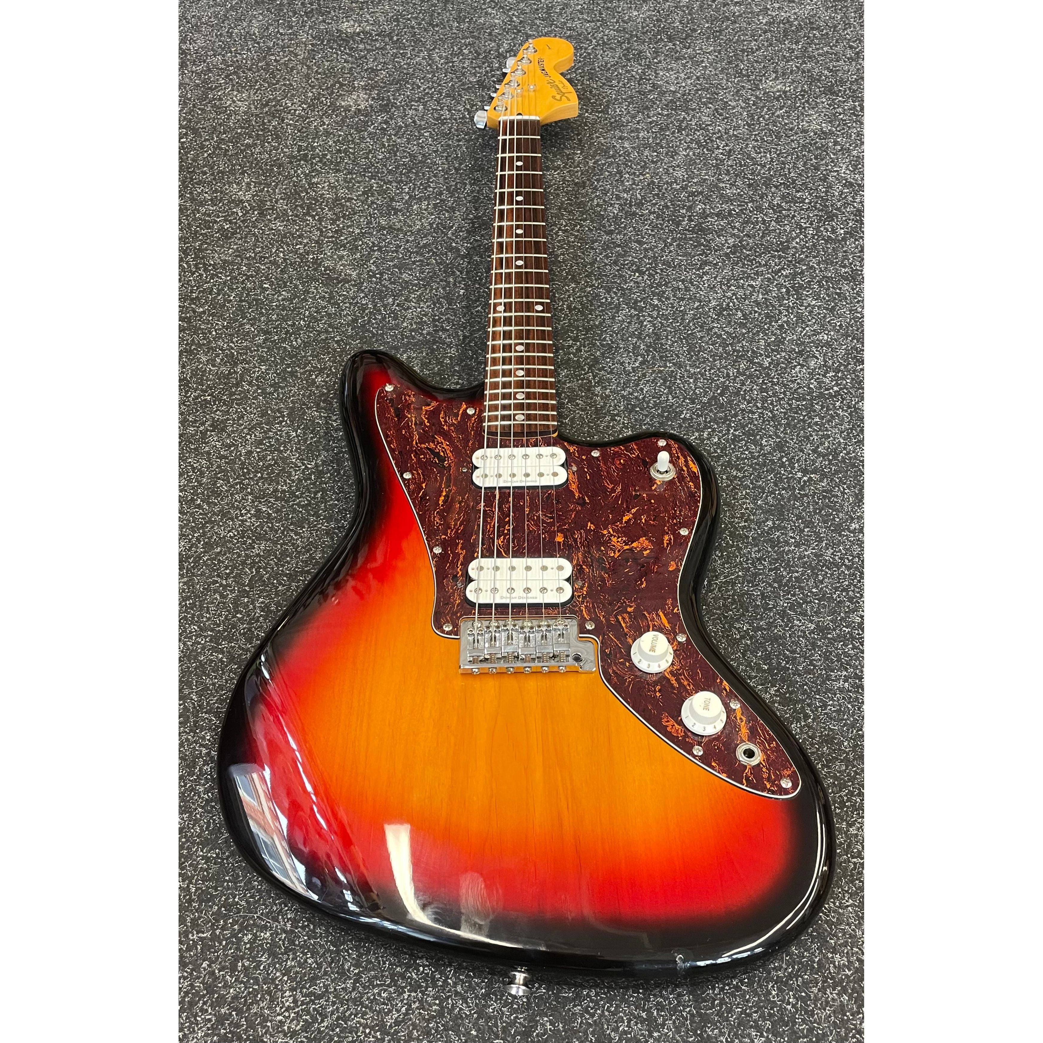 Squier by Fender Standard Series Jagmaster Hybrid Electric Guitar in Three Tone Sunburst Pre-Owned