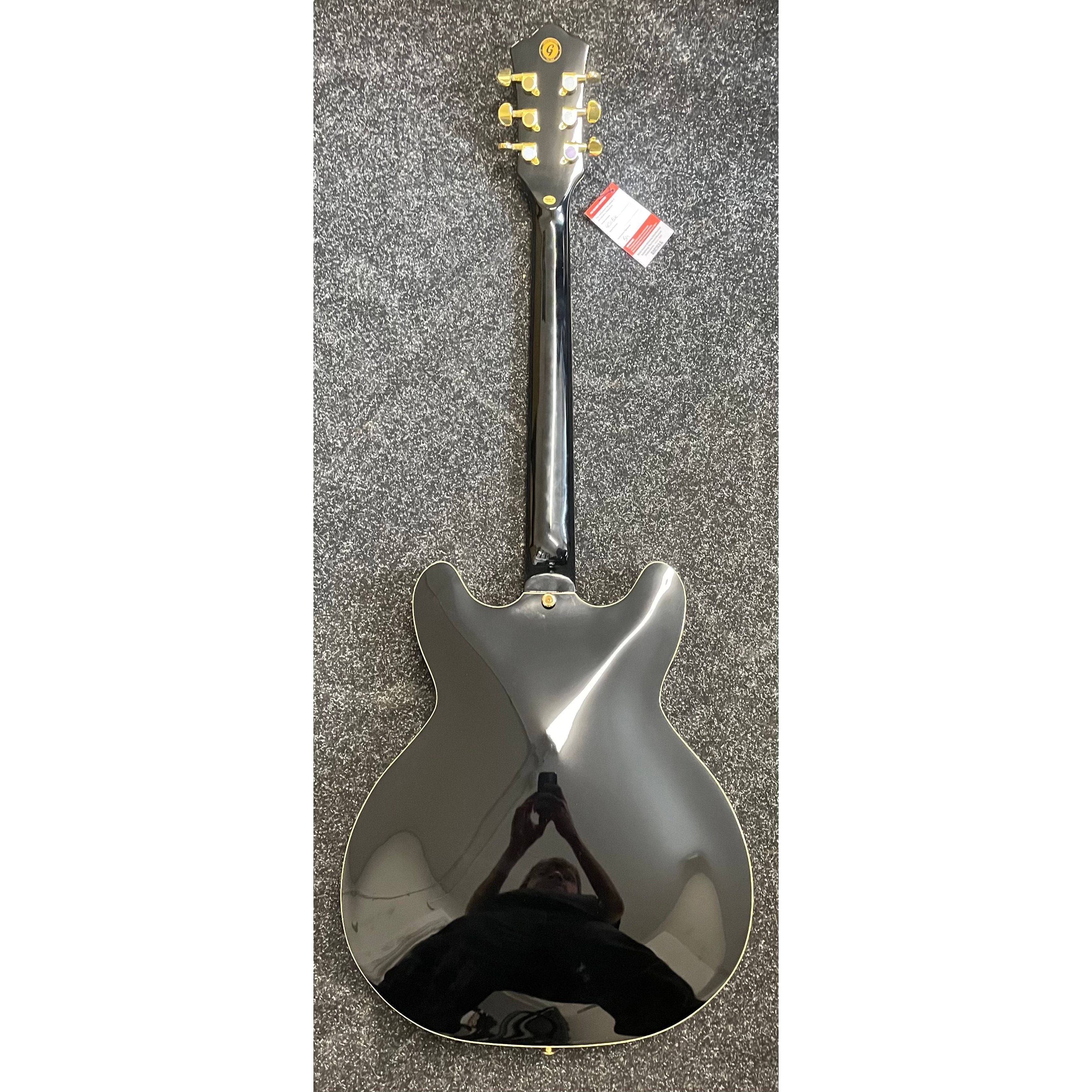 Gould Union Hollowbody ES-335 Style Electric Guitar in Gloss Black Pre-Owned