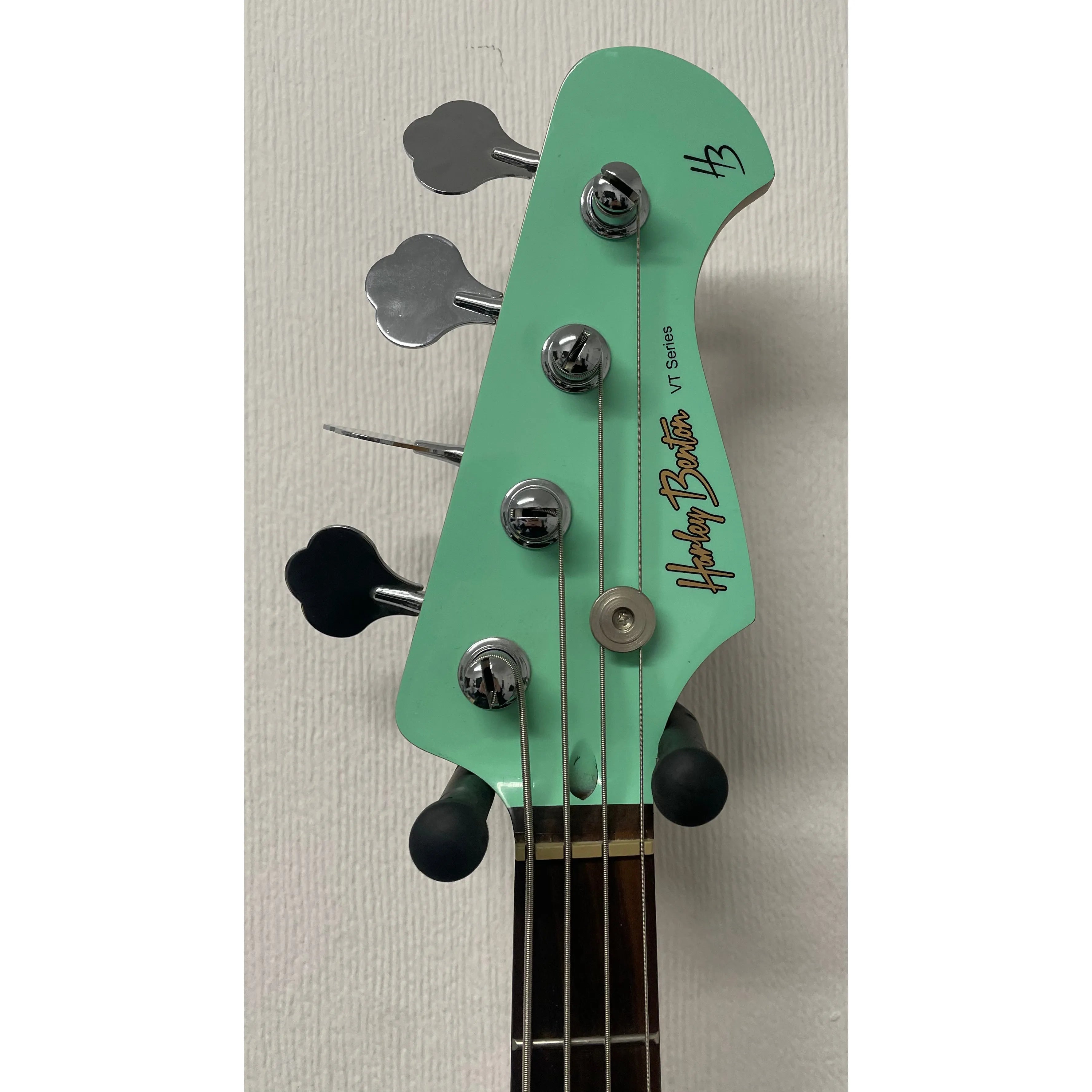 Harley Benton VT Series Bass Guitar in Gloss Green Finish Pre-Owned