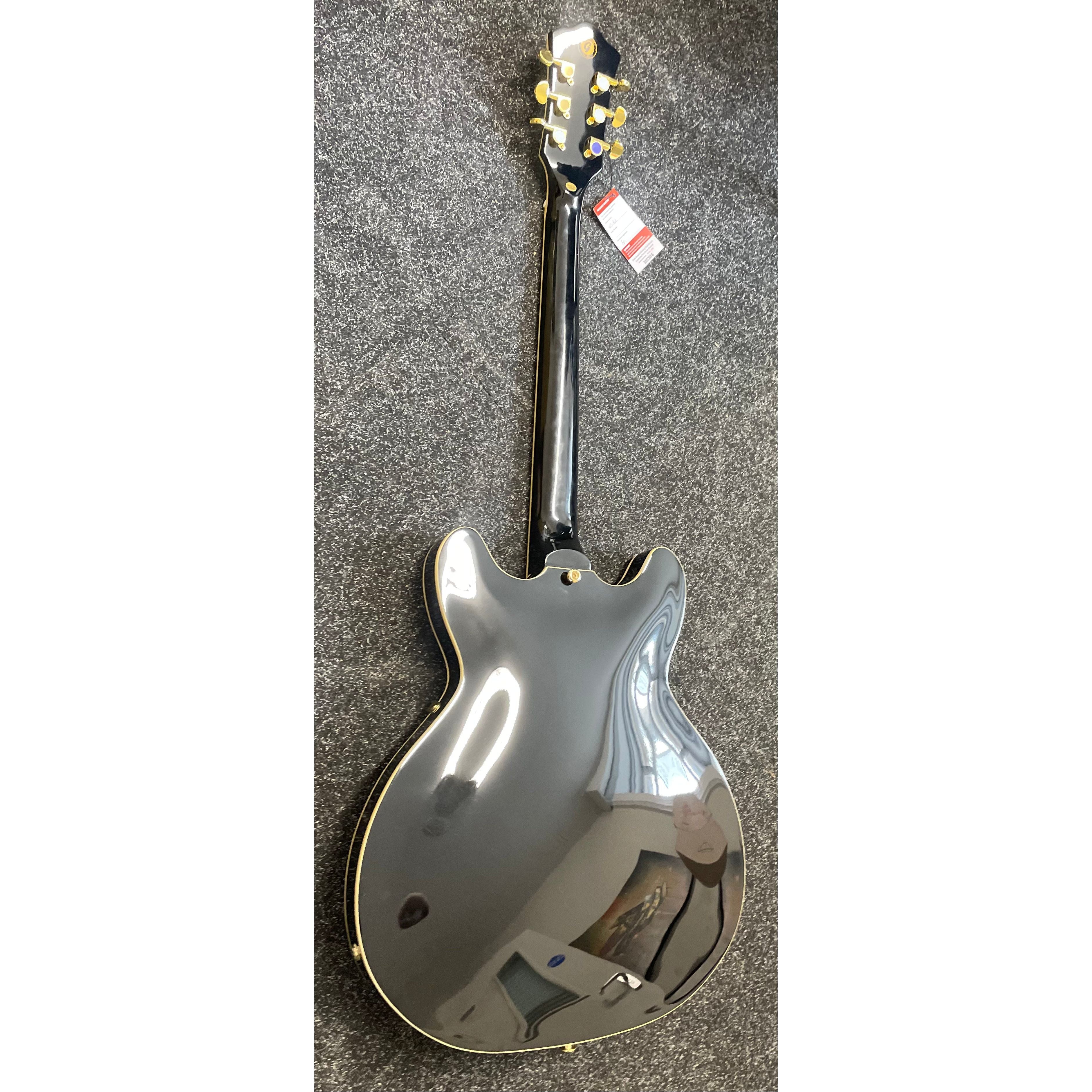 Gould Union Hollowbody ES-335 Style Electric Guitar in Gloss Black Pre-Owned
