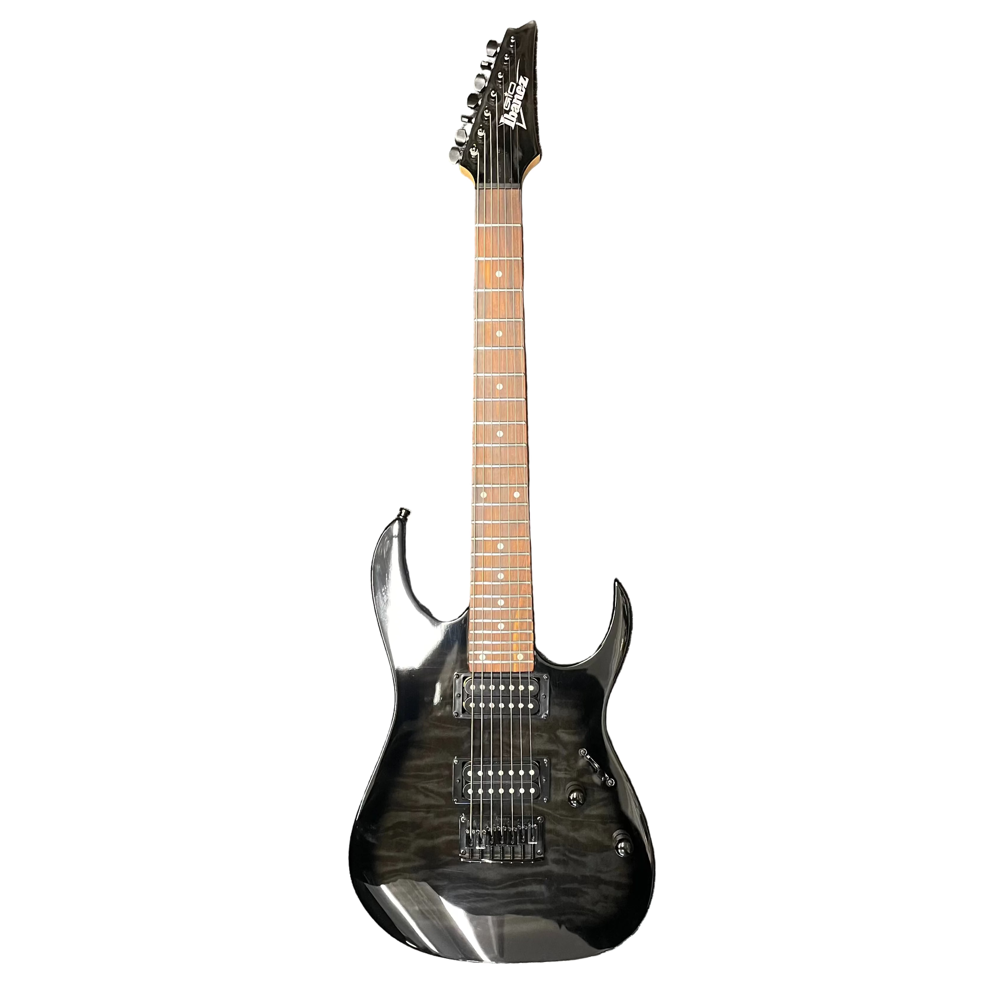 Ibanez GRG7221QA GIO 7 String Electric Guitar HH in Transparent Black Sunburst Pre-Owned