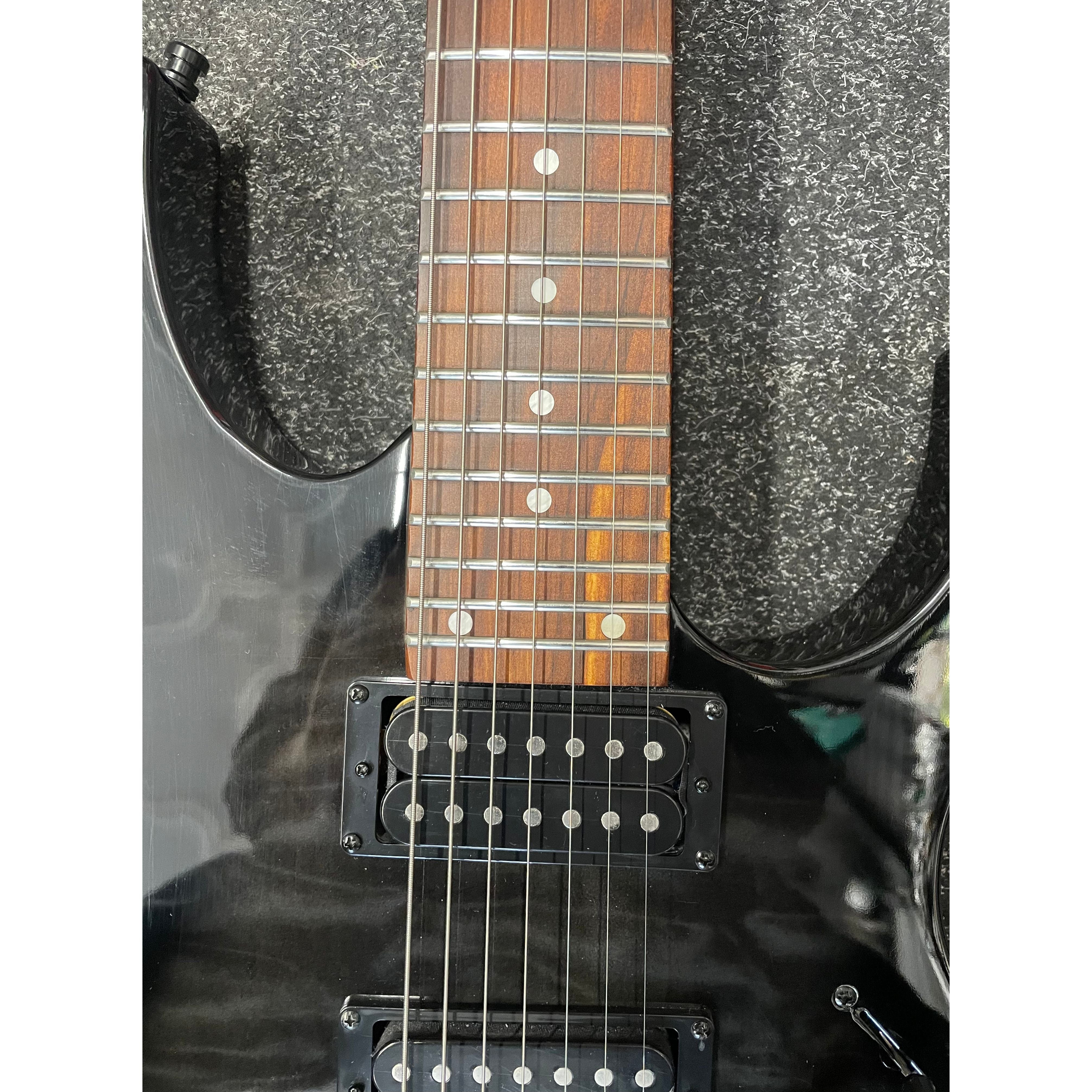 Ibanez GRG7221QA GIO 7 String Electric Guitar HH in Transparent Black Sunburst Pre-Owned