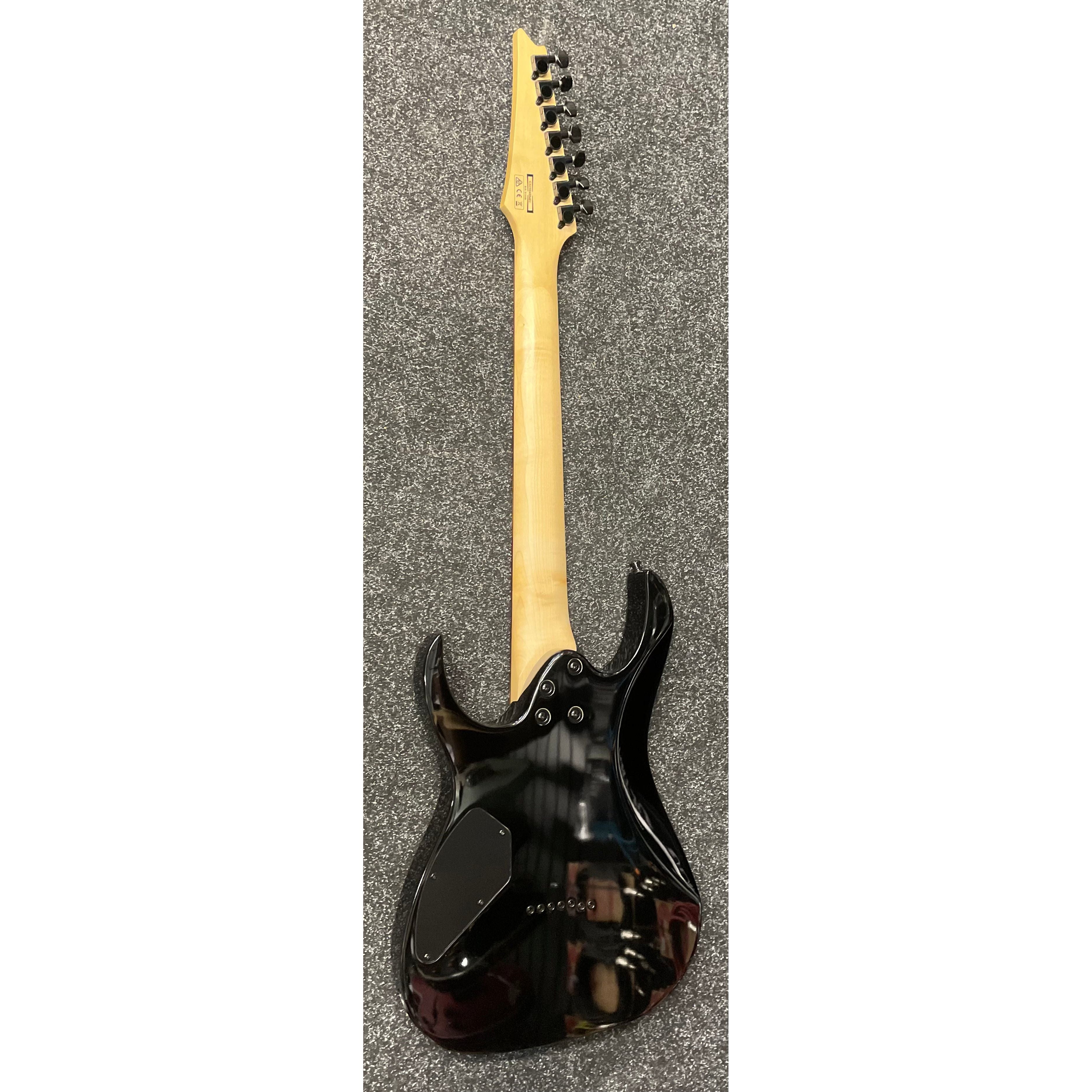 Ibanez GRG7221QA GIO 7 String Electric Guitar HH in Transparent Black Sunburst Pre-Owned
