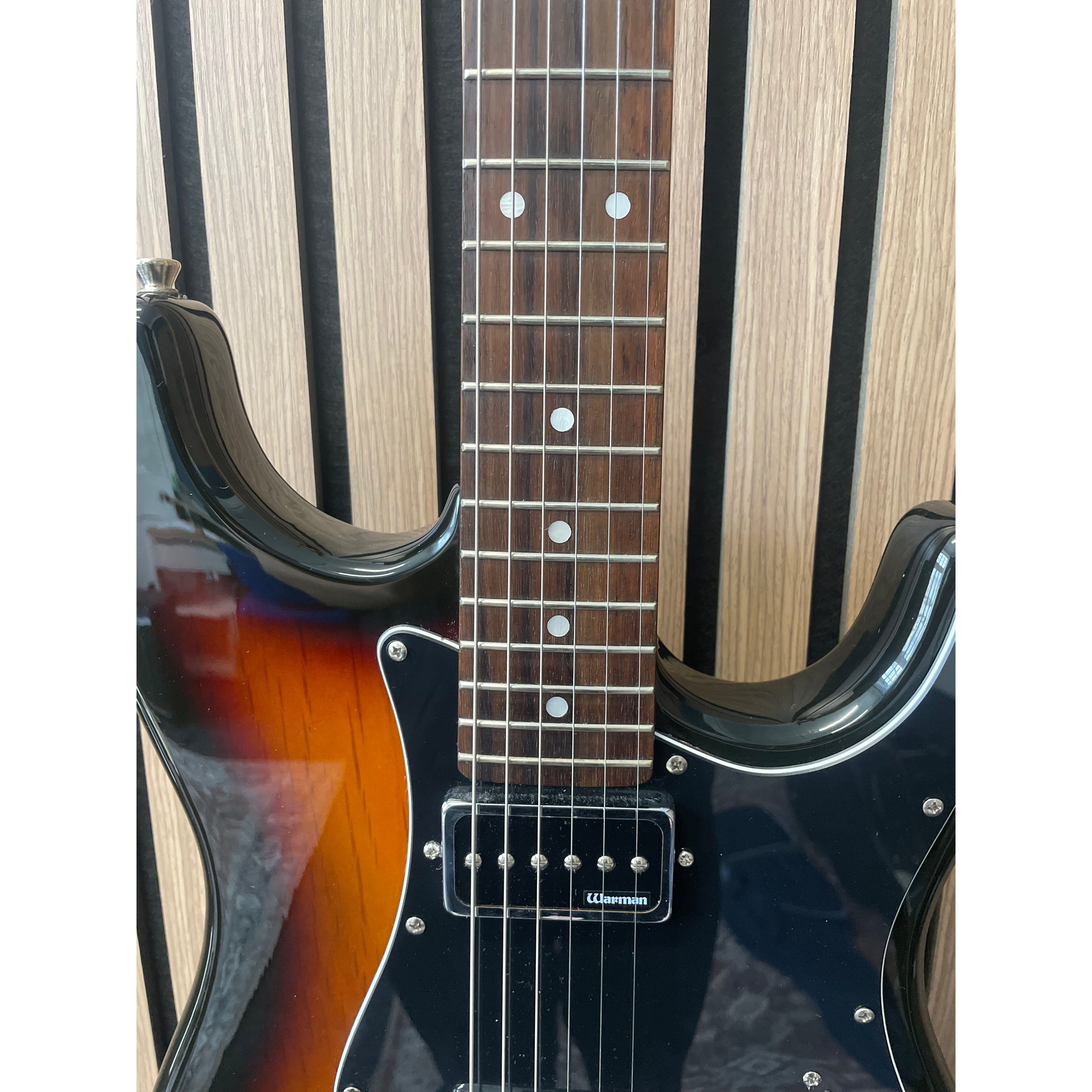 Aria STG Series Strat-Style Electric Guitar Modified with Soap Bar Pickups in Sunburst with Gigbag Pre-Owned