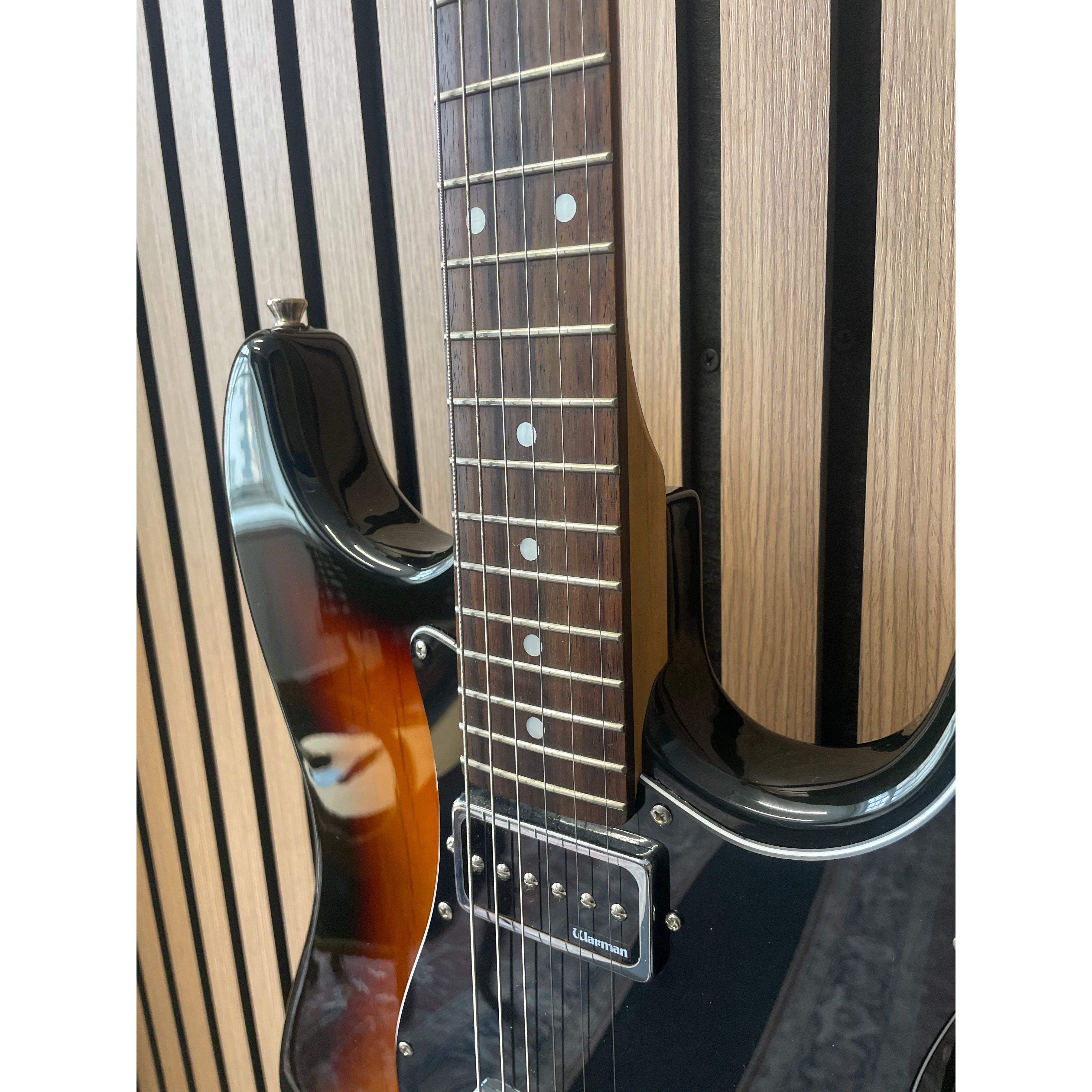 Aria STG Series Strat-Style Electric Guitar Modified with Soap Bar Pickups in Sunburst with Gigbag Pre-Owned