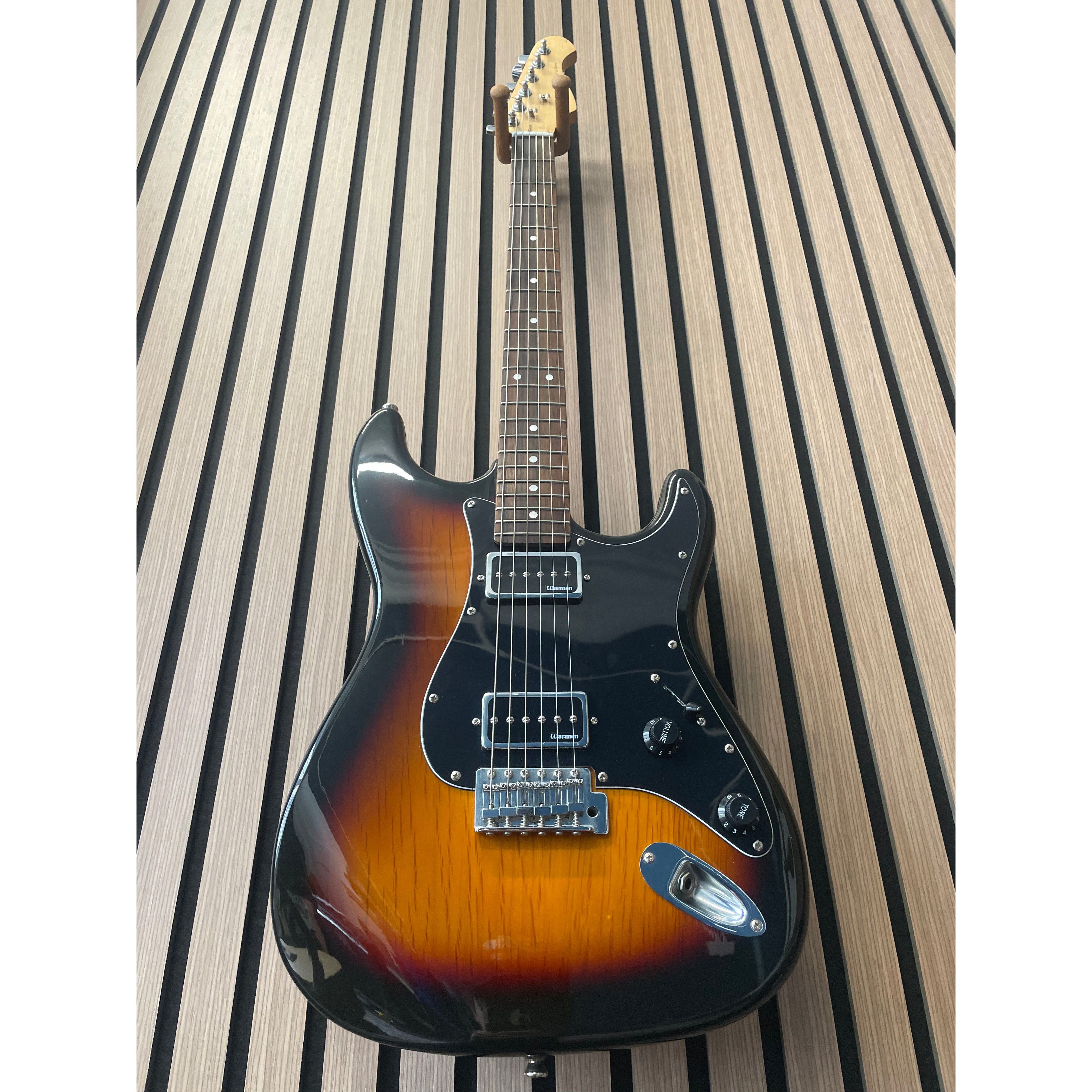 Aria STG Series Strat-Style Electric Guitar Modified with Soap Bar Pickups in Sunburst with Gigbag Pre-Owned