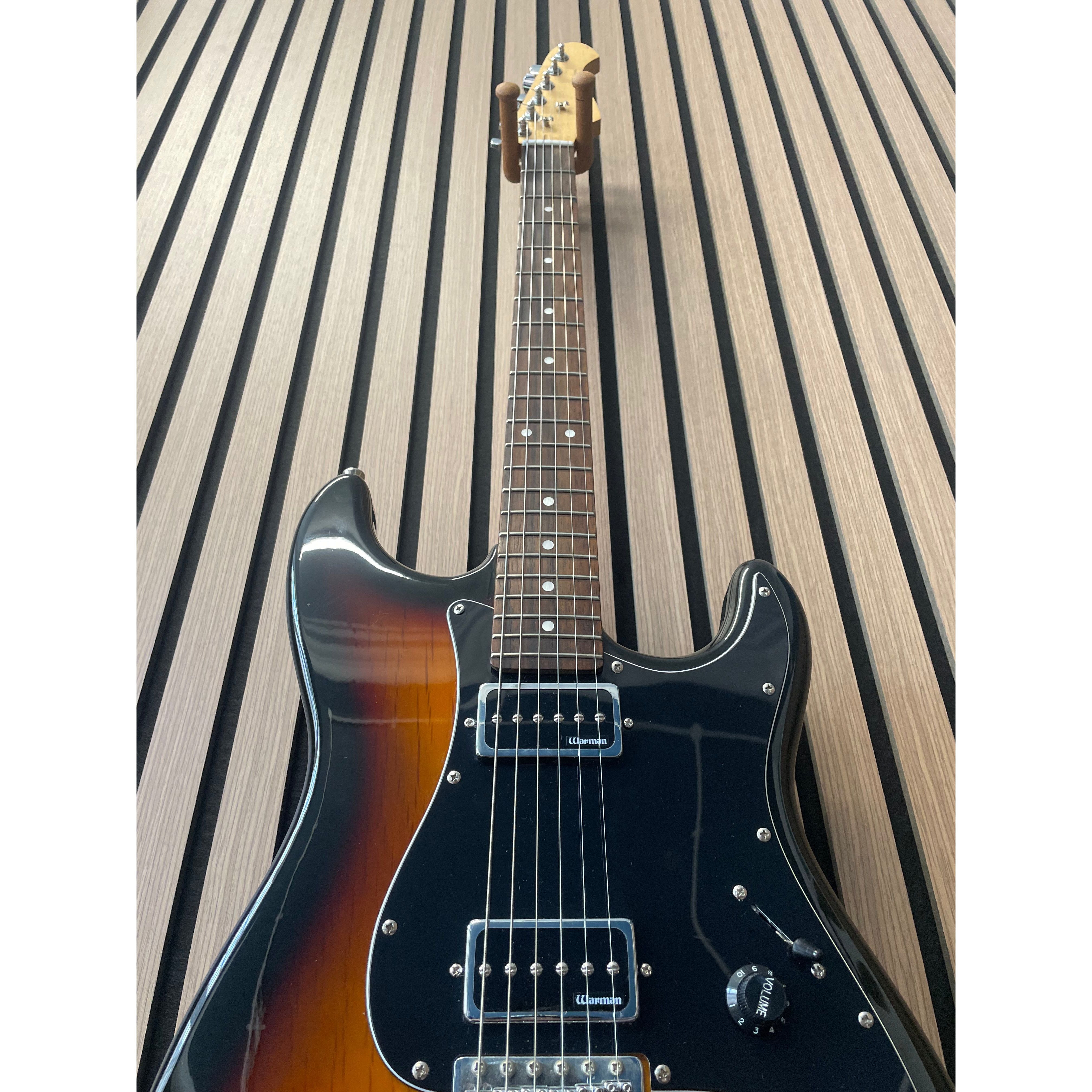 Aria STG Series Strat-Style Electric Guitar Modified with Soap Bar Pickups in Sunburst with Gigbag Pre-Owned