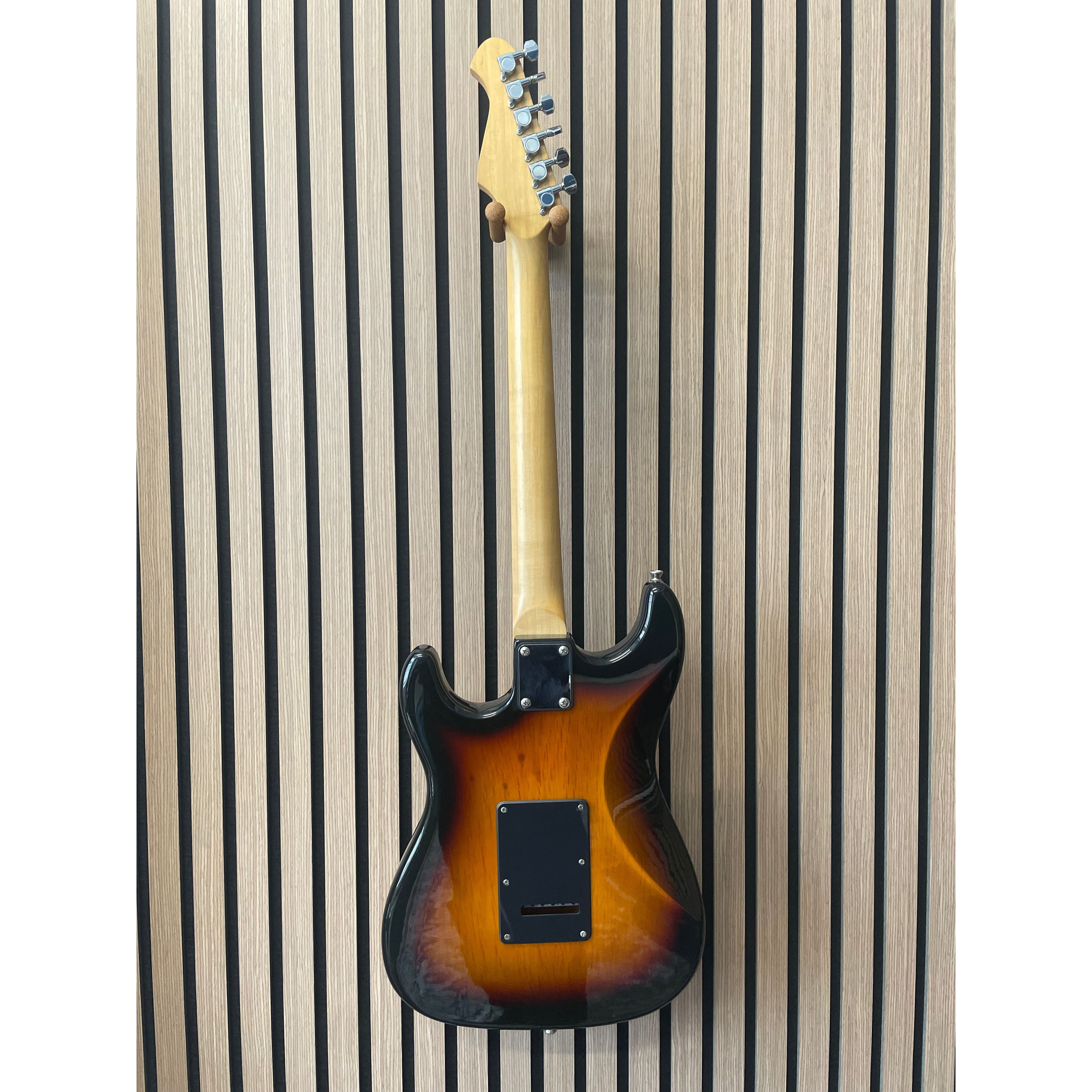 Aria STG Series Strat-Style Electric Guitar Modified with Soap Bar Pickups in Sunburst with Gigbag Pre-Owned