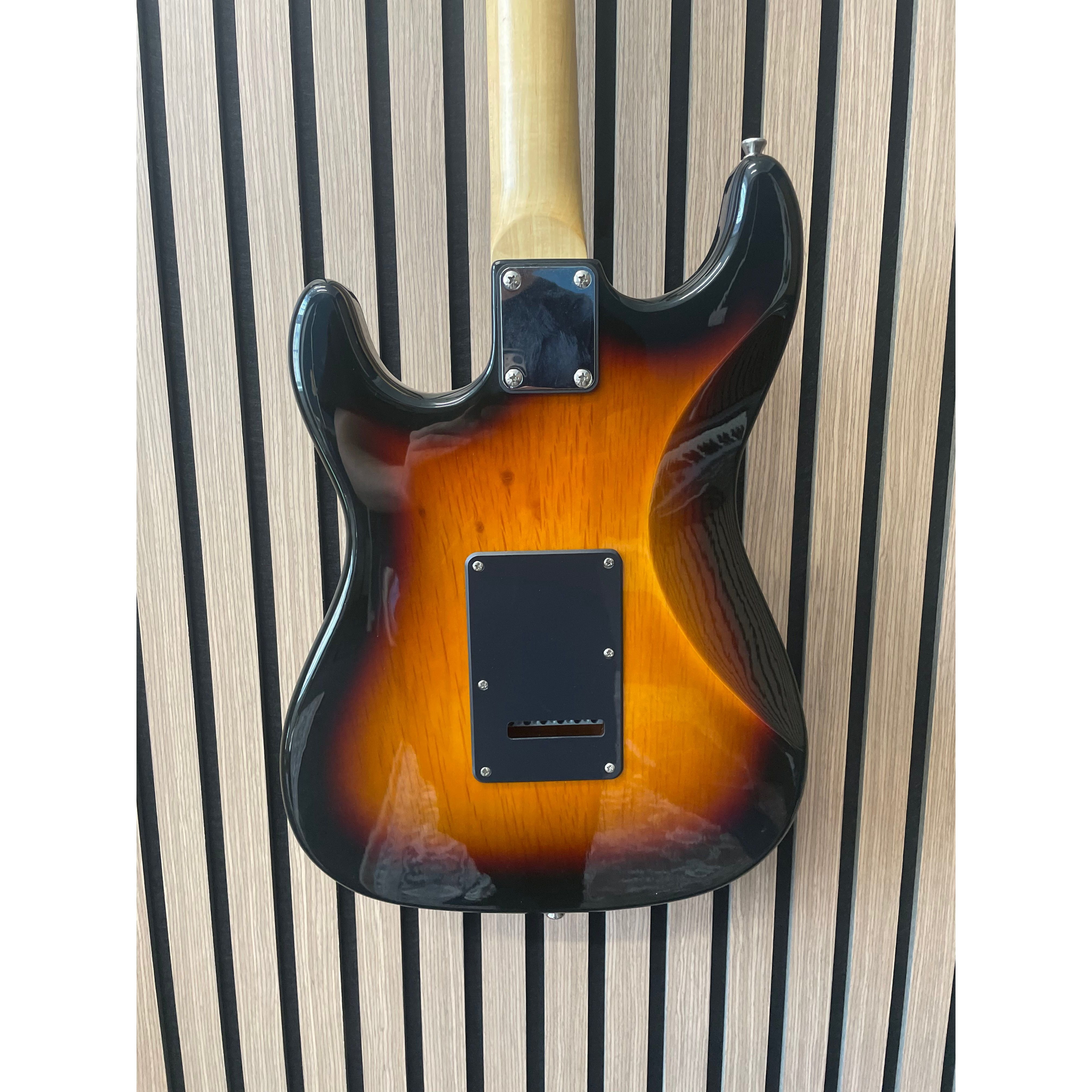 Aria STG Series Strat-Style Electric Guitar Modified with Soap Bar Pickups in Sunburst with Gigbag Pre-Owned