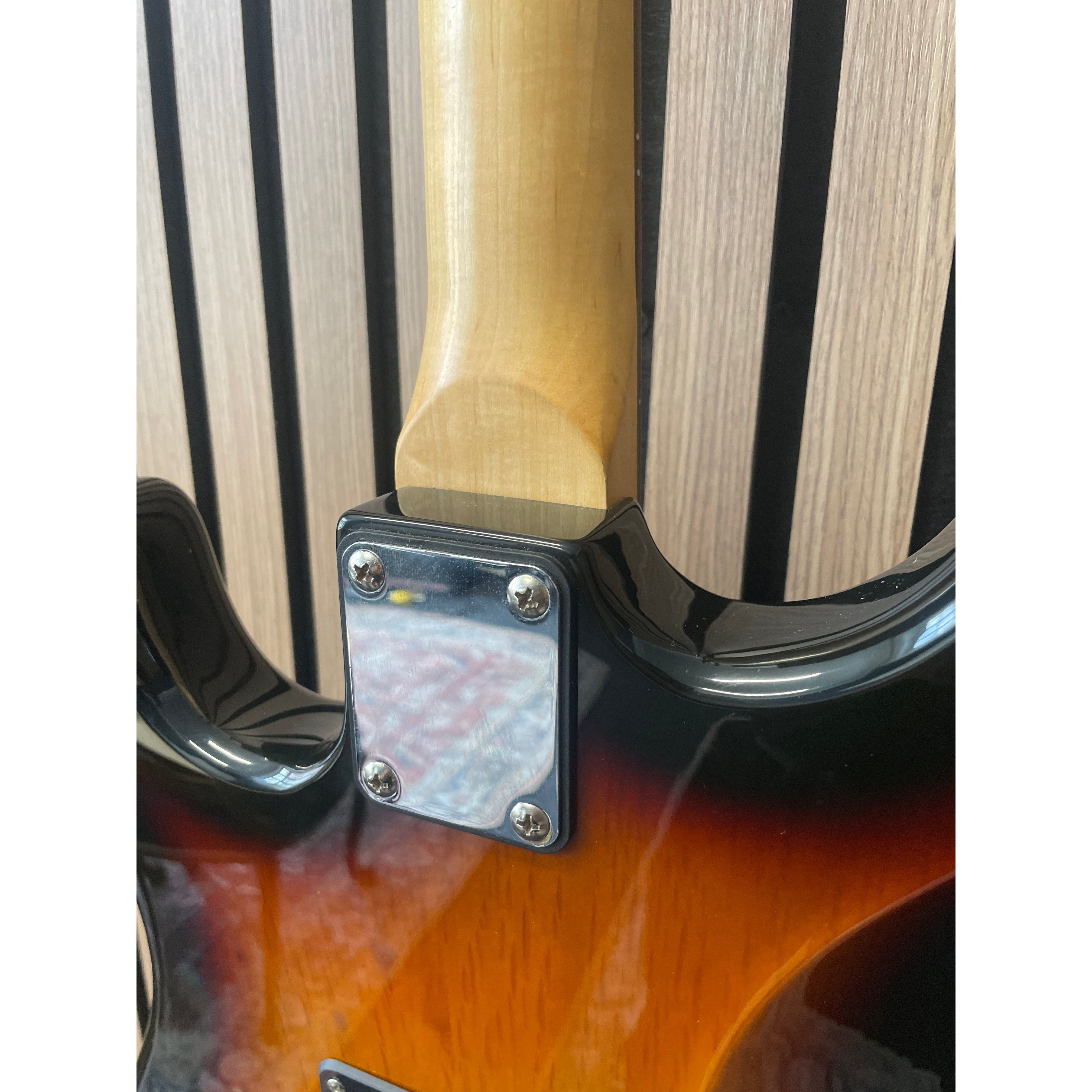 Aria STG Series Strat-Style Electric Guitar Modified with Soap Bar Pickups in Sunburst with Gigbag Pre-Owned