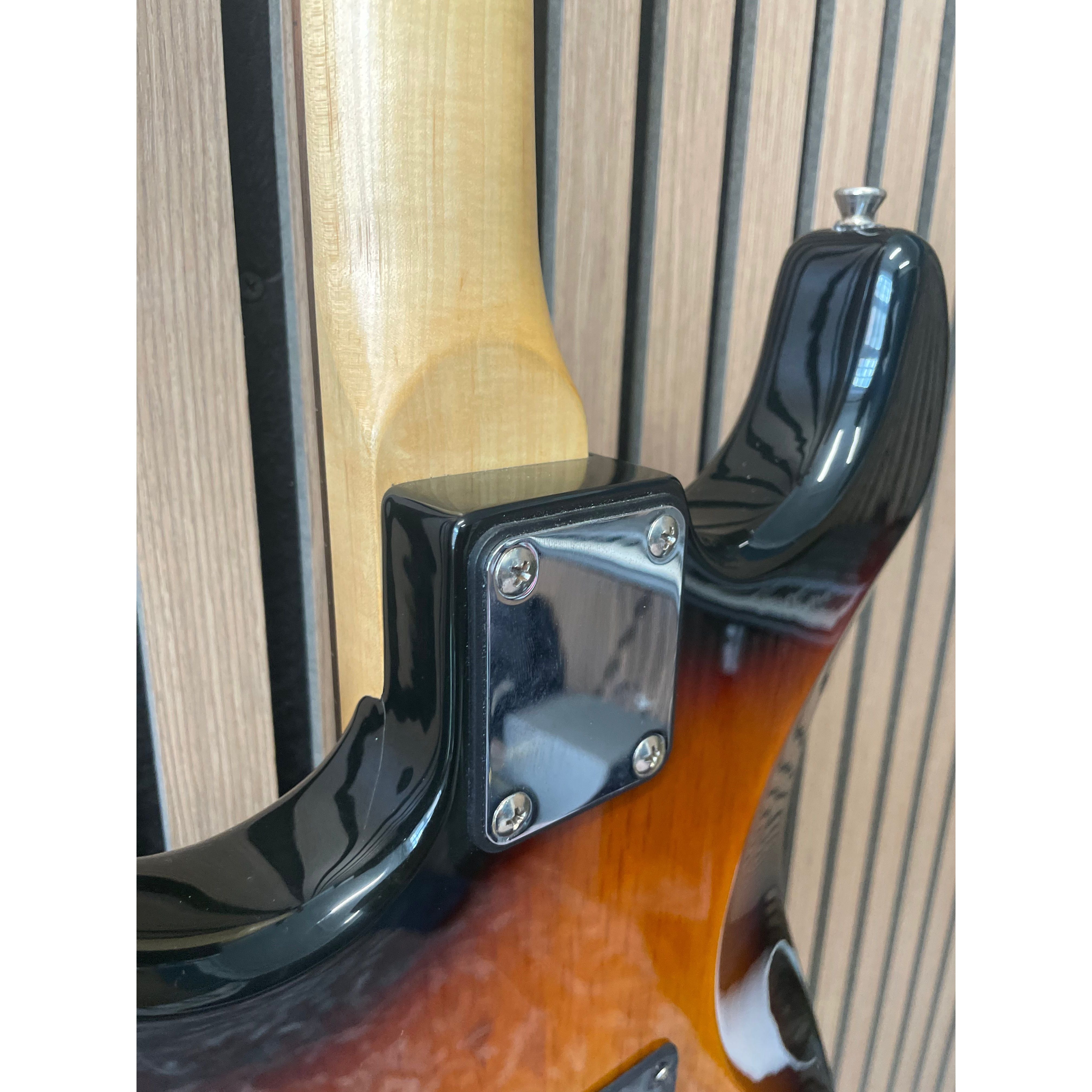 Aria STG Series Strat-Style Electric Guitar Modified with Soap Bar Pickups in Sunburst with Gigbag Pre-Owned