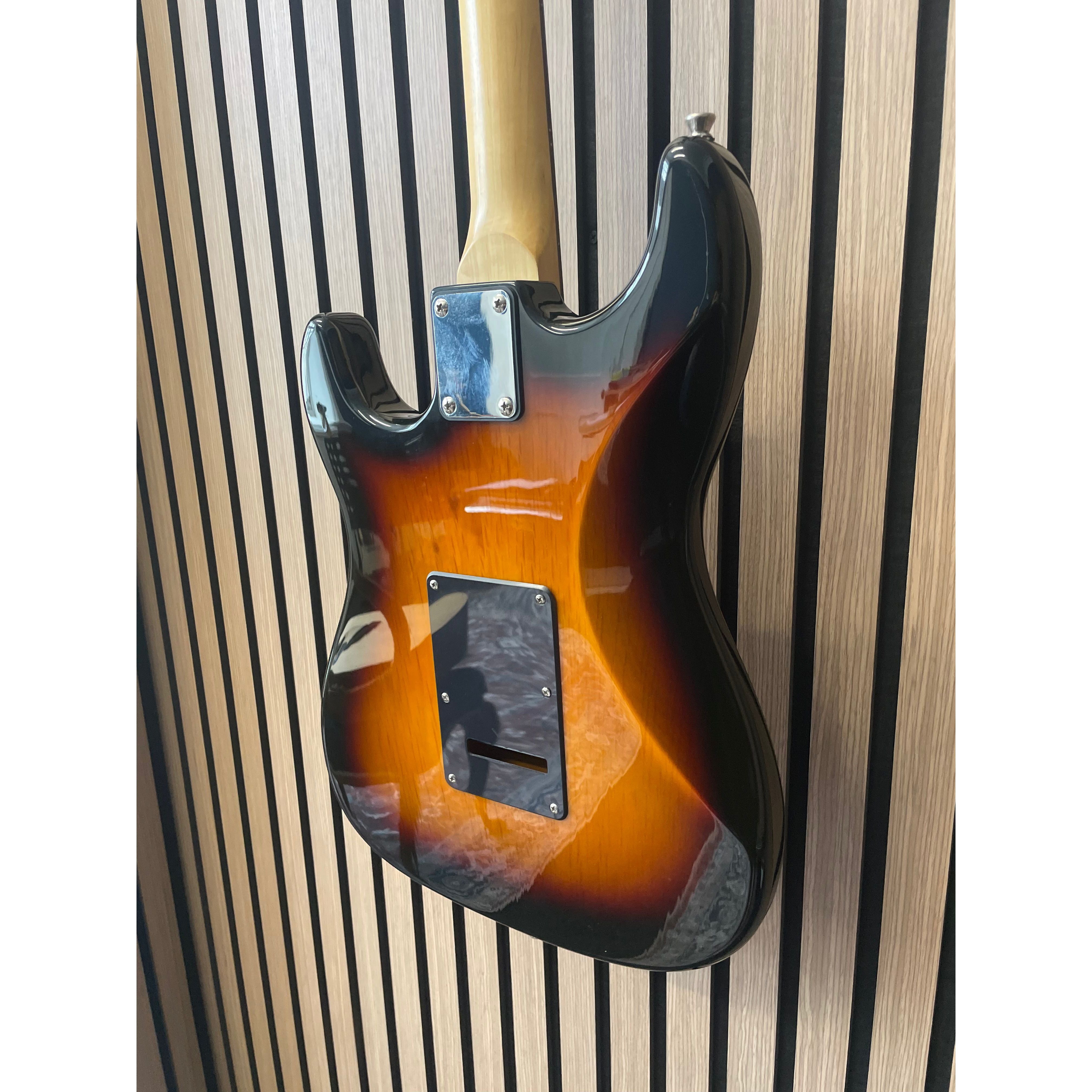 Aria STG Series Strat-Style Electric Guitar Modified with Soap Bar Pickups in Sunburst with Gigbag Pre-Owned