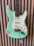 Vintage Icon V6 S-Style Electric Guitar in Distressed Ventura Green Pre-Owned