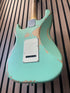 Vintage Icon V6 S-Style Electric Guitar in Distressed Ventura Green Pre-Owned