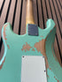 Vintage Icon V6 S-Style Electric Guitar in Distressed Ventura Green Pre-Owned