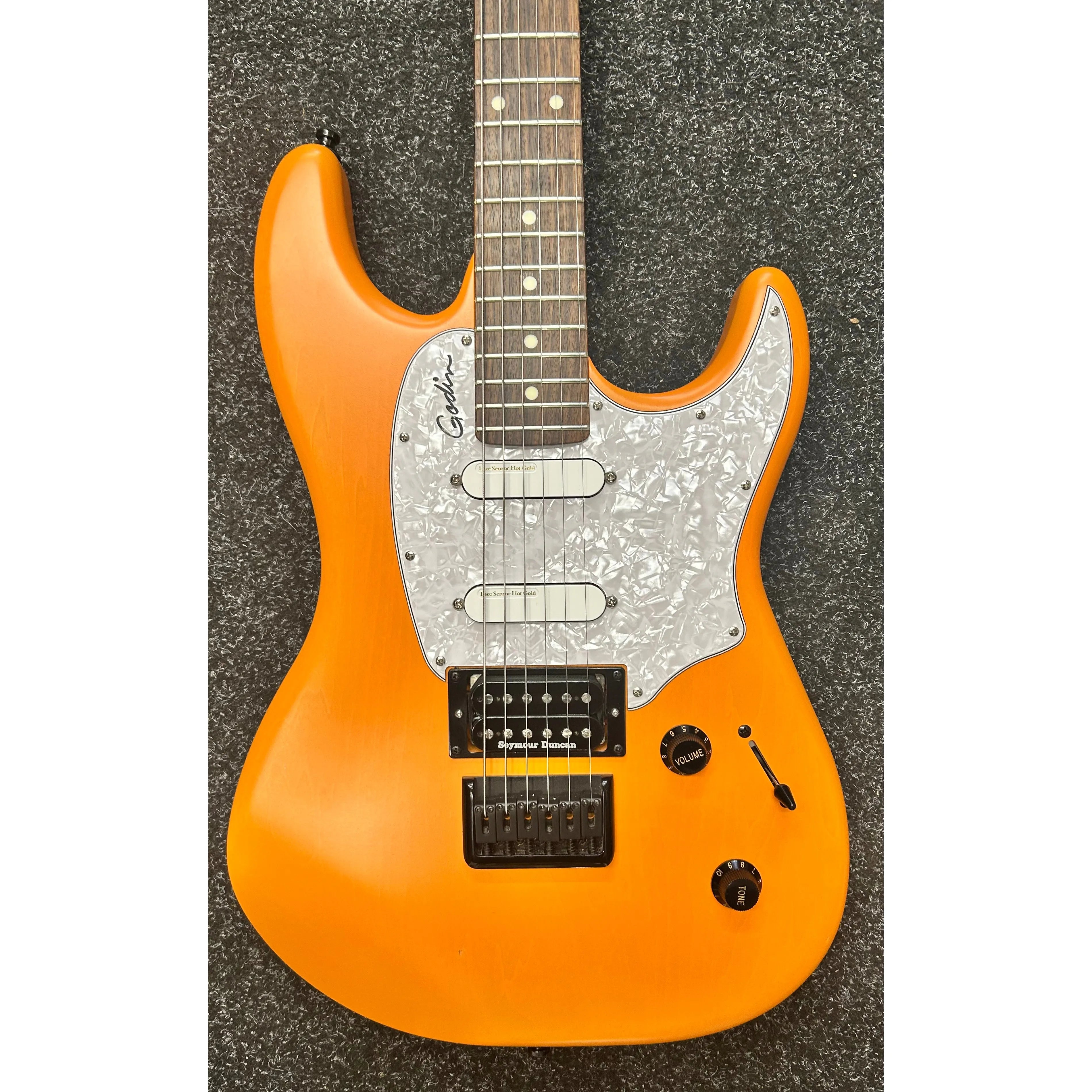 Godin Session RHT Pro Electric Guitar in Retro Orange Pre-Owned