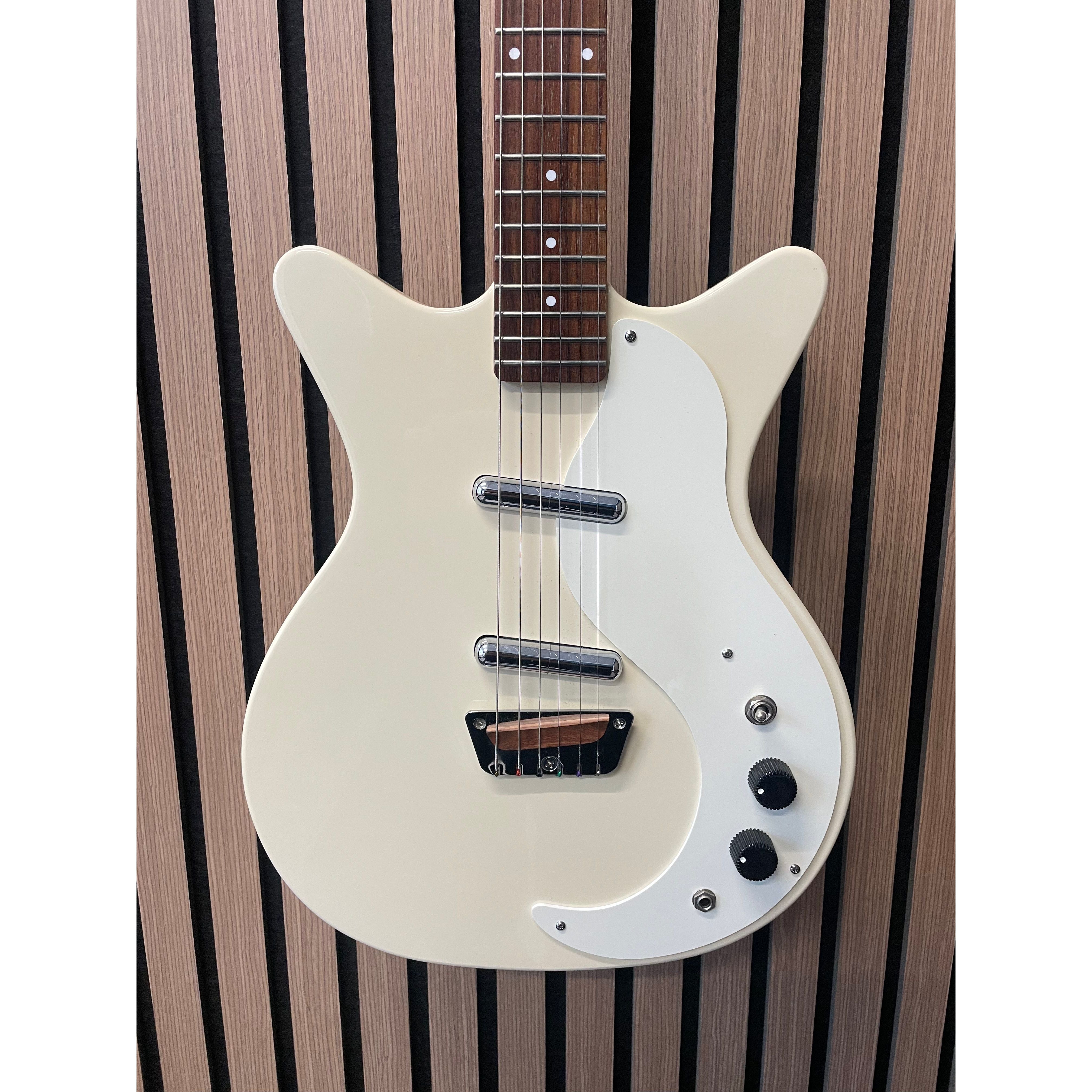 Danelectro Stock '59 Double Cut Electric Guitar in Gloss White Korean Pre-Owned