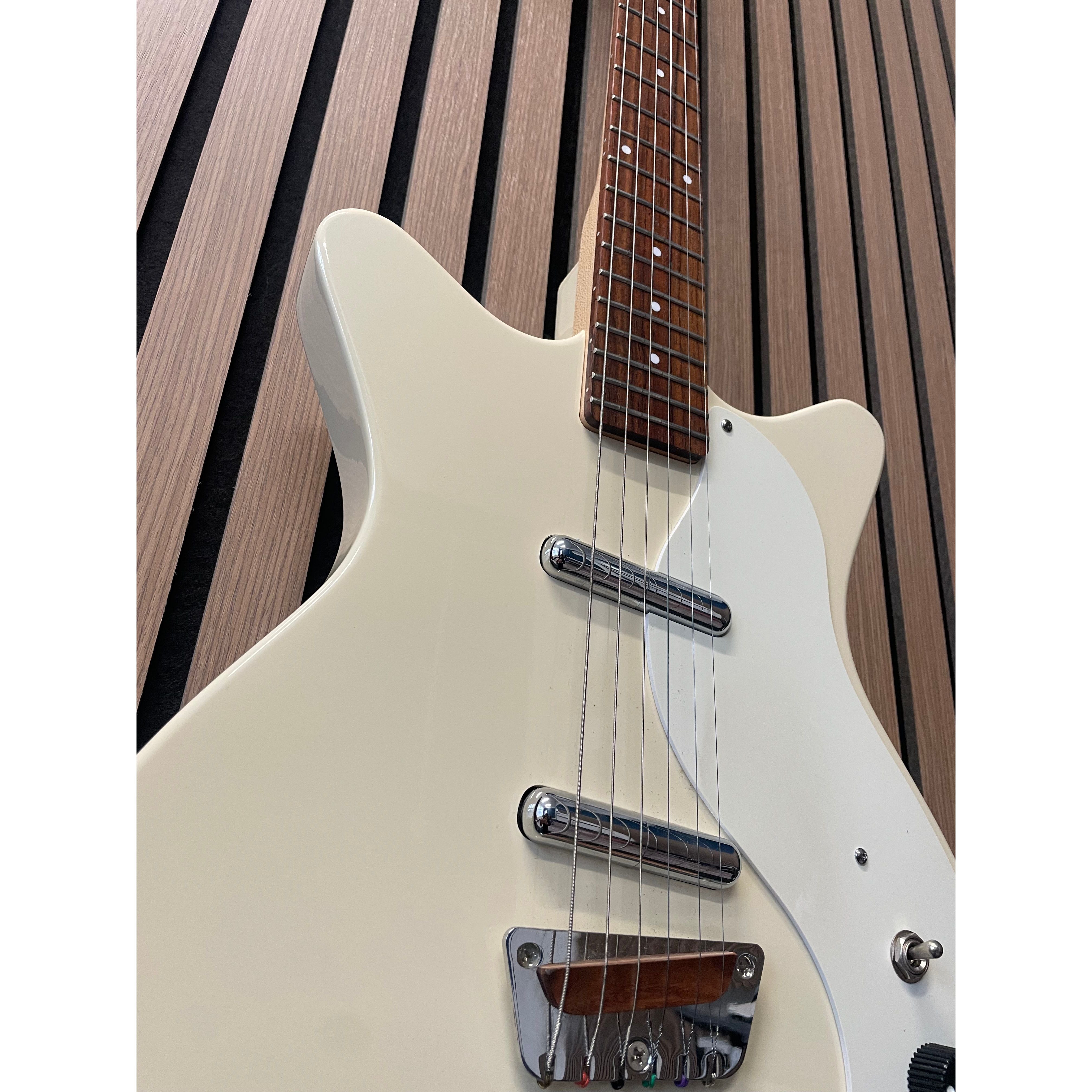 Danelectro Stock '59 Double Cut Electric Guitar in Gloss White Korean Pre-Owned