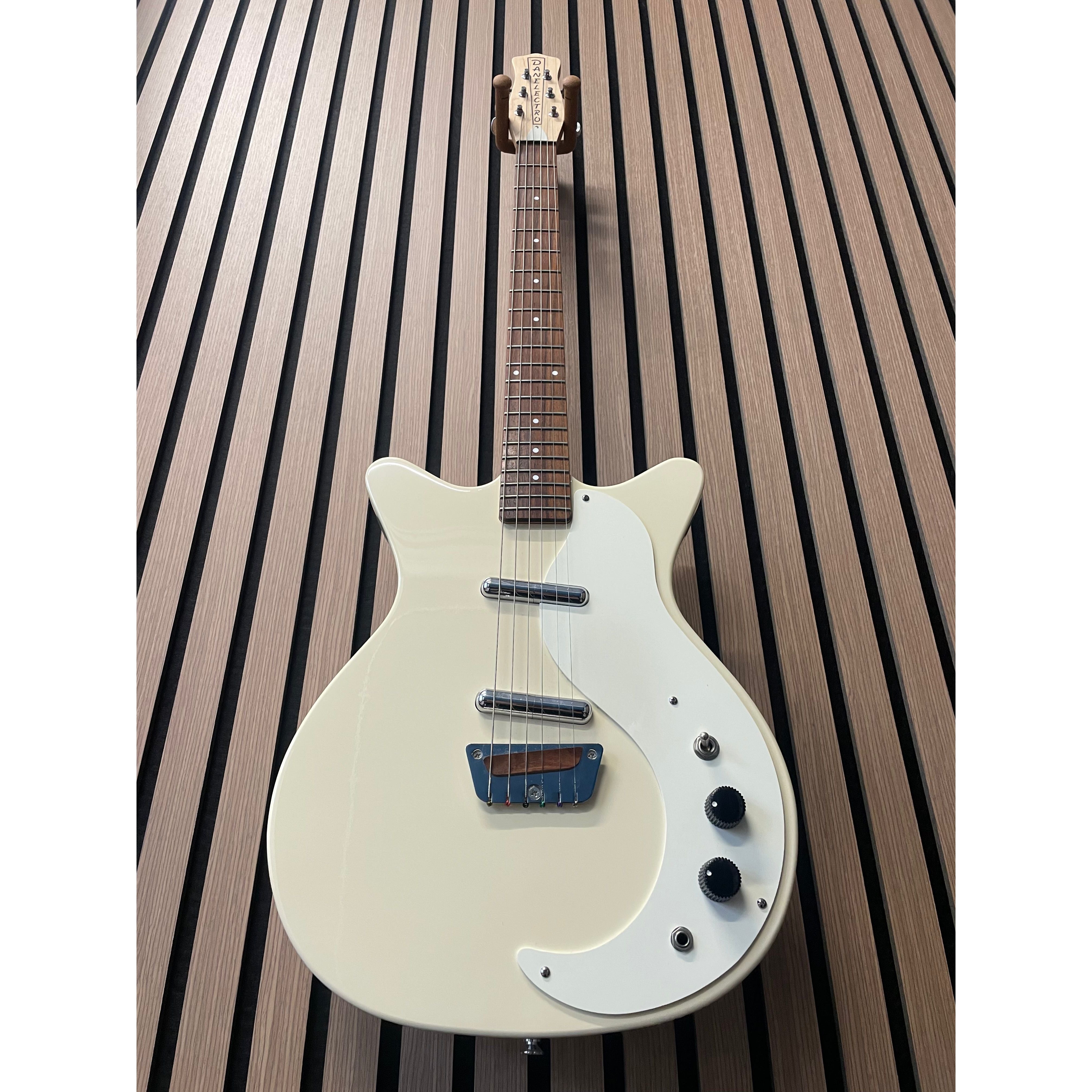 Danelectro Stock '59 Double Cut Electric Guitar in Gloss White Korean Pre-Owned
