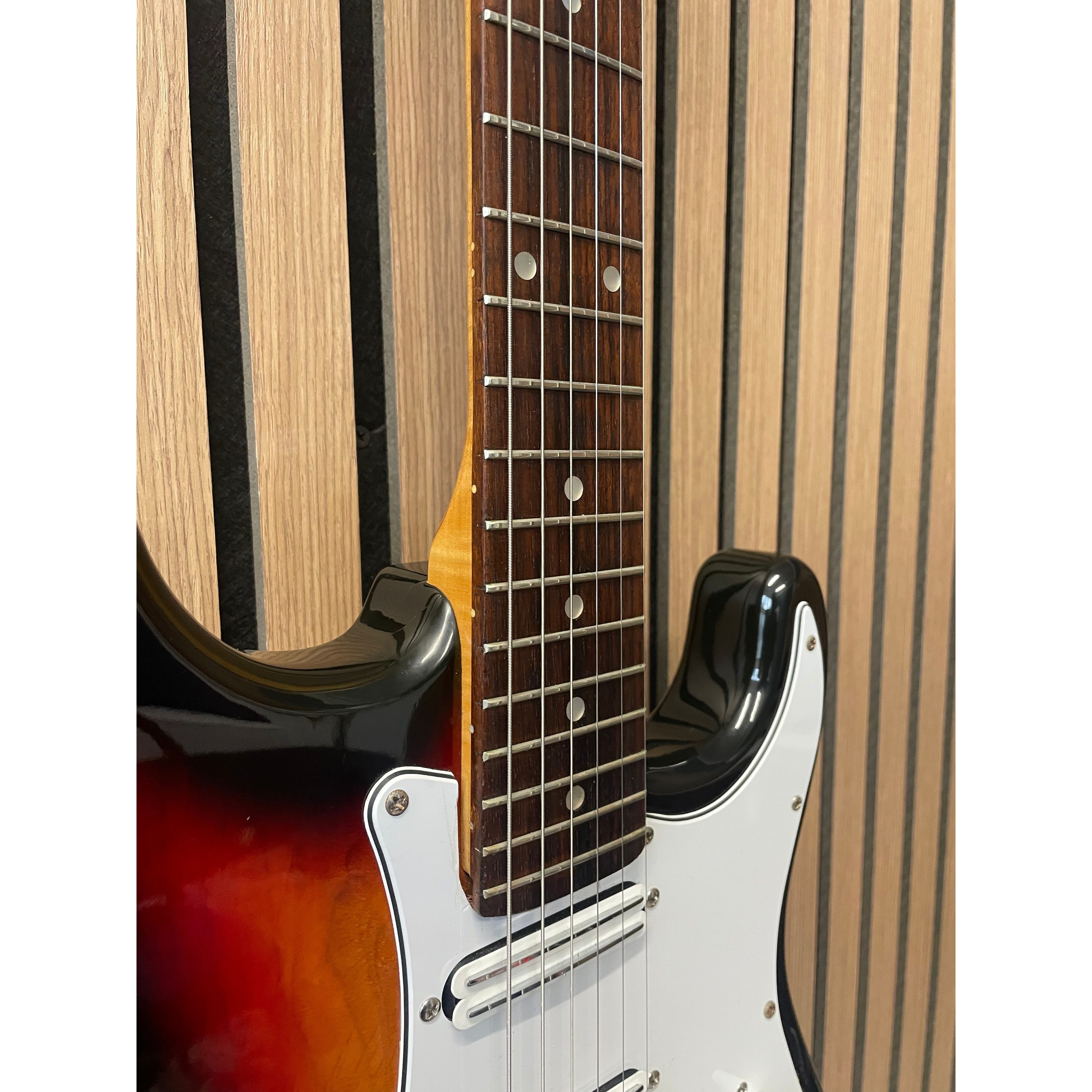 Aria STG Series Strat-Style Electric Guitar Modified with SSS Out-Of-Phase Pickups in Sunburst with Gigbag Pre-Owned