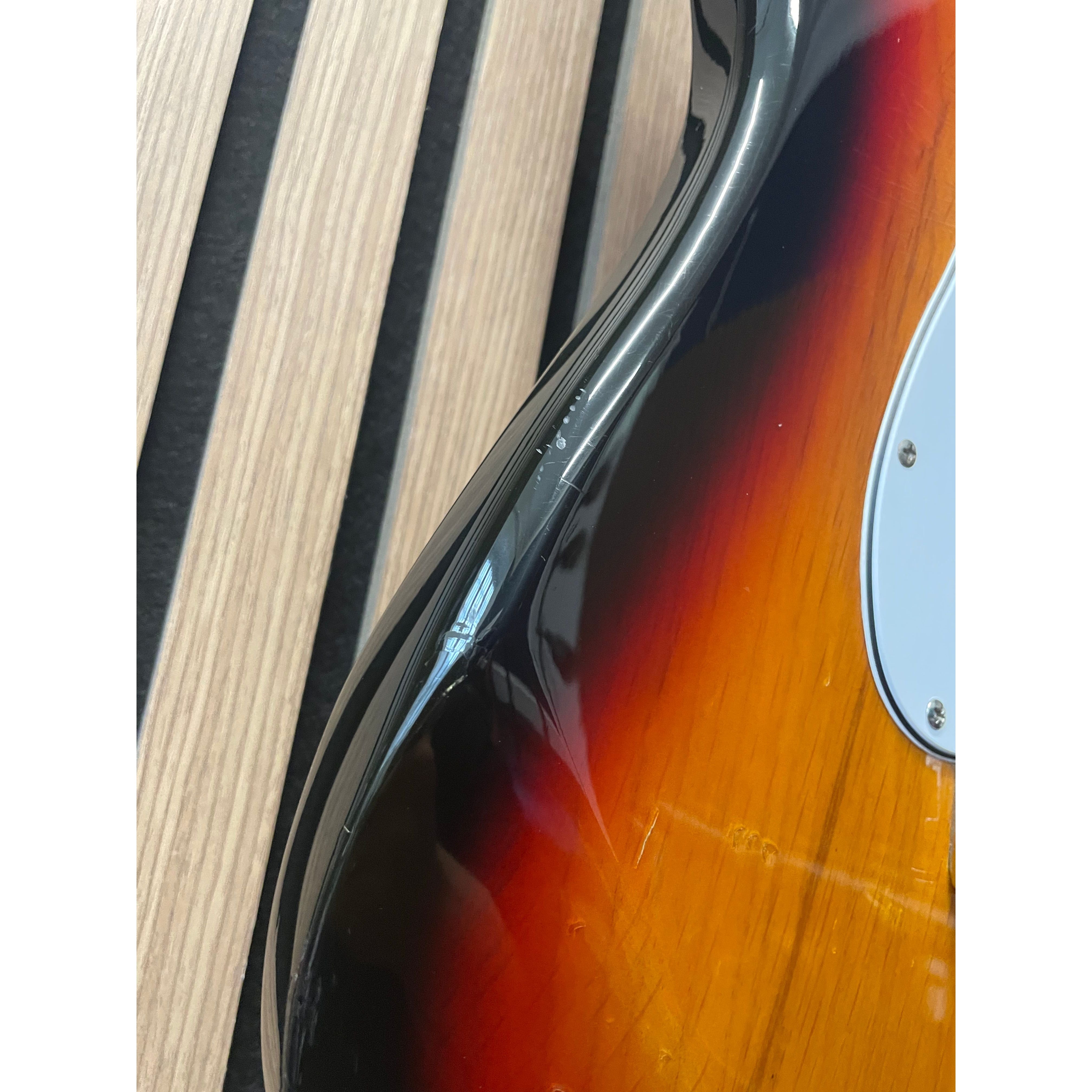 Aria STG Series Strat-Style Electric Guitar Modified with SSS Out-Of-Phase Pickups in Sunburst with Gigbag Pre-Owned