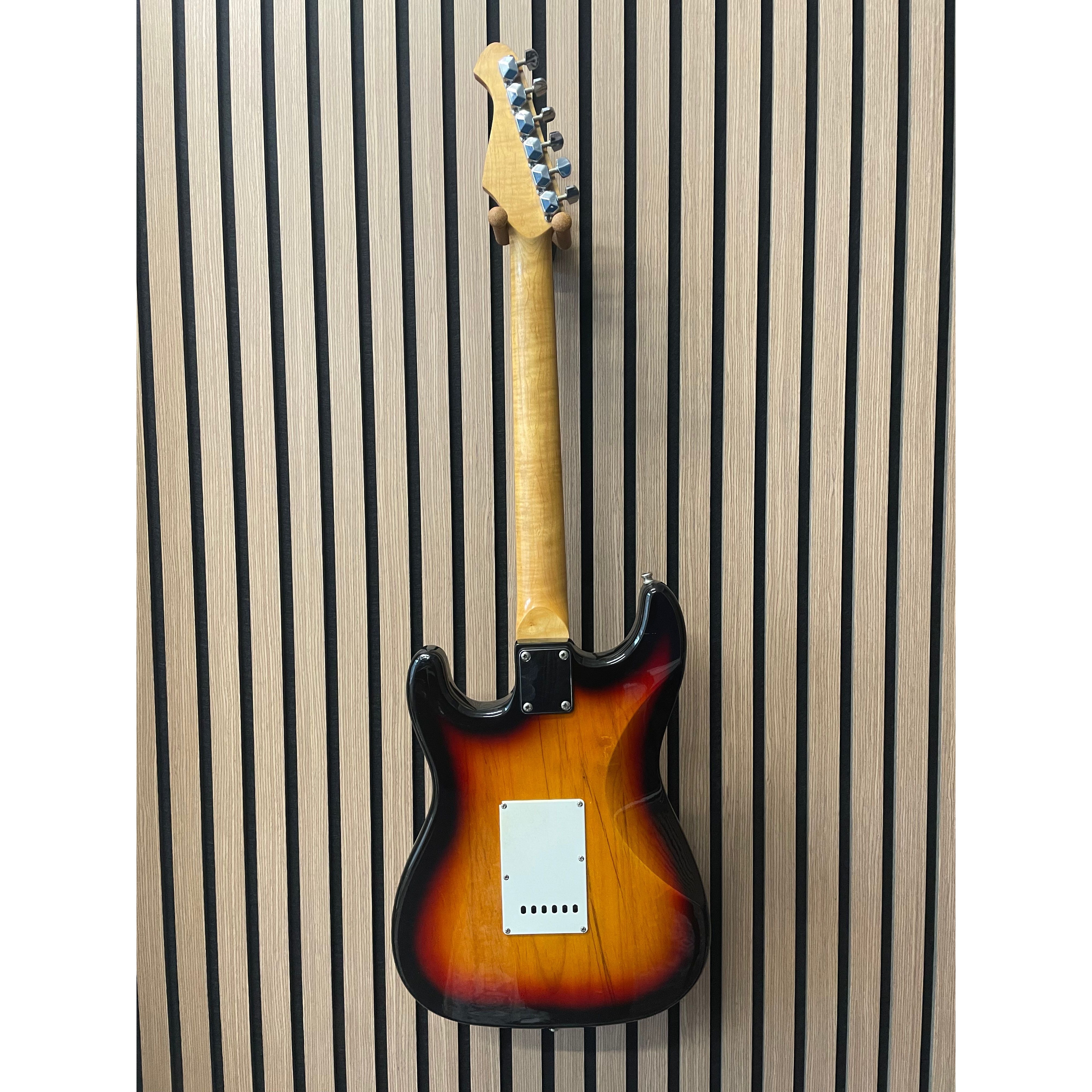Aria STG Series Strat-Style Electric Guitar Modified with SSS Out-Of-Phase Pickups in Sunburst with Gigbag Pre-Owned