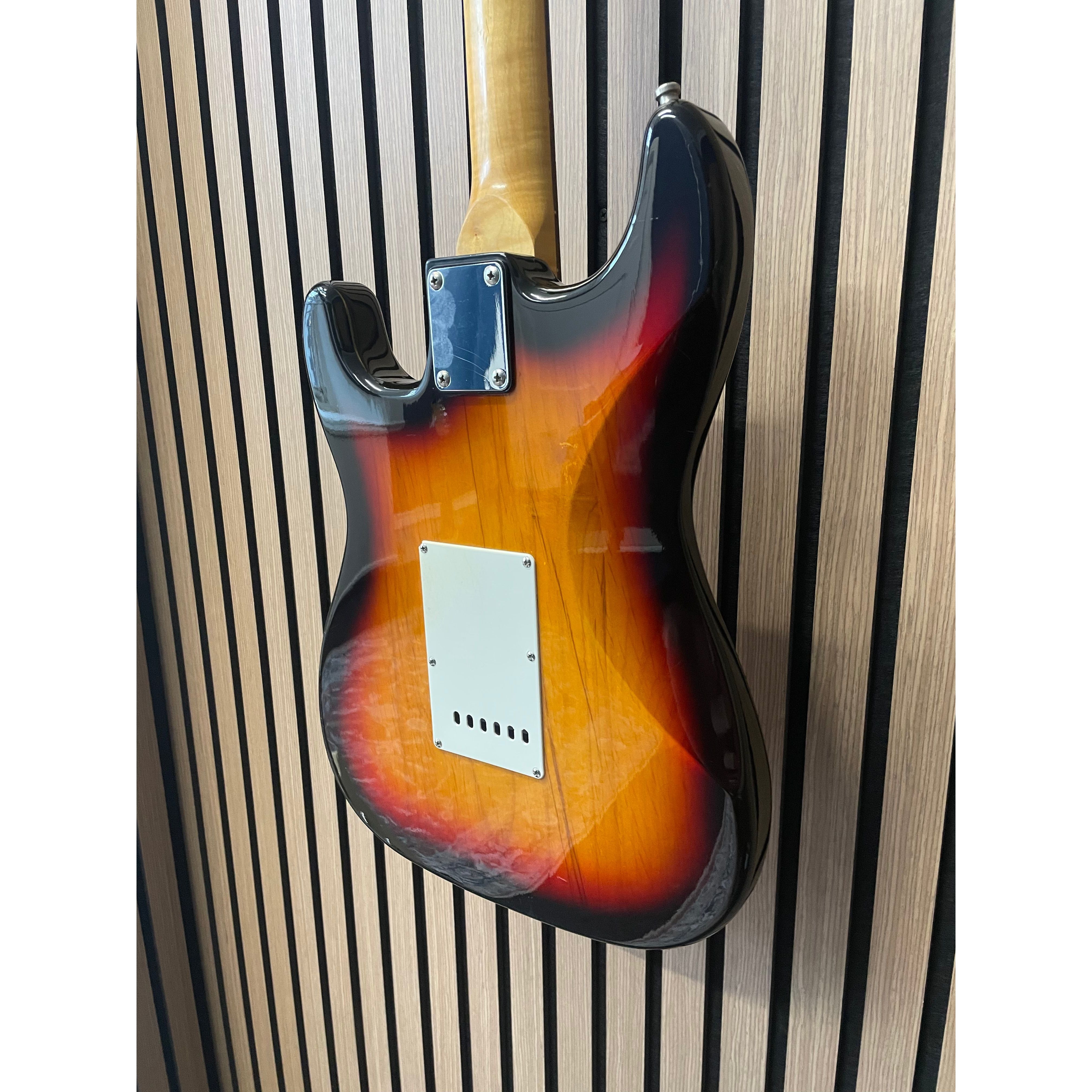 Aria STG Series Strat-Style Electric Guitar Modified with SSS Out-Of-Phase Pickups in Sunburst with Gigbag Pre-Owned