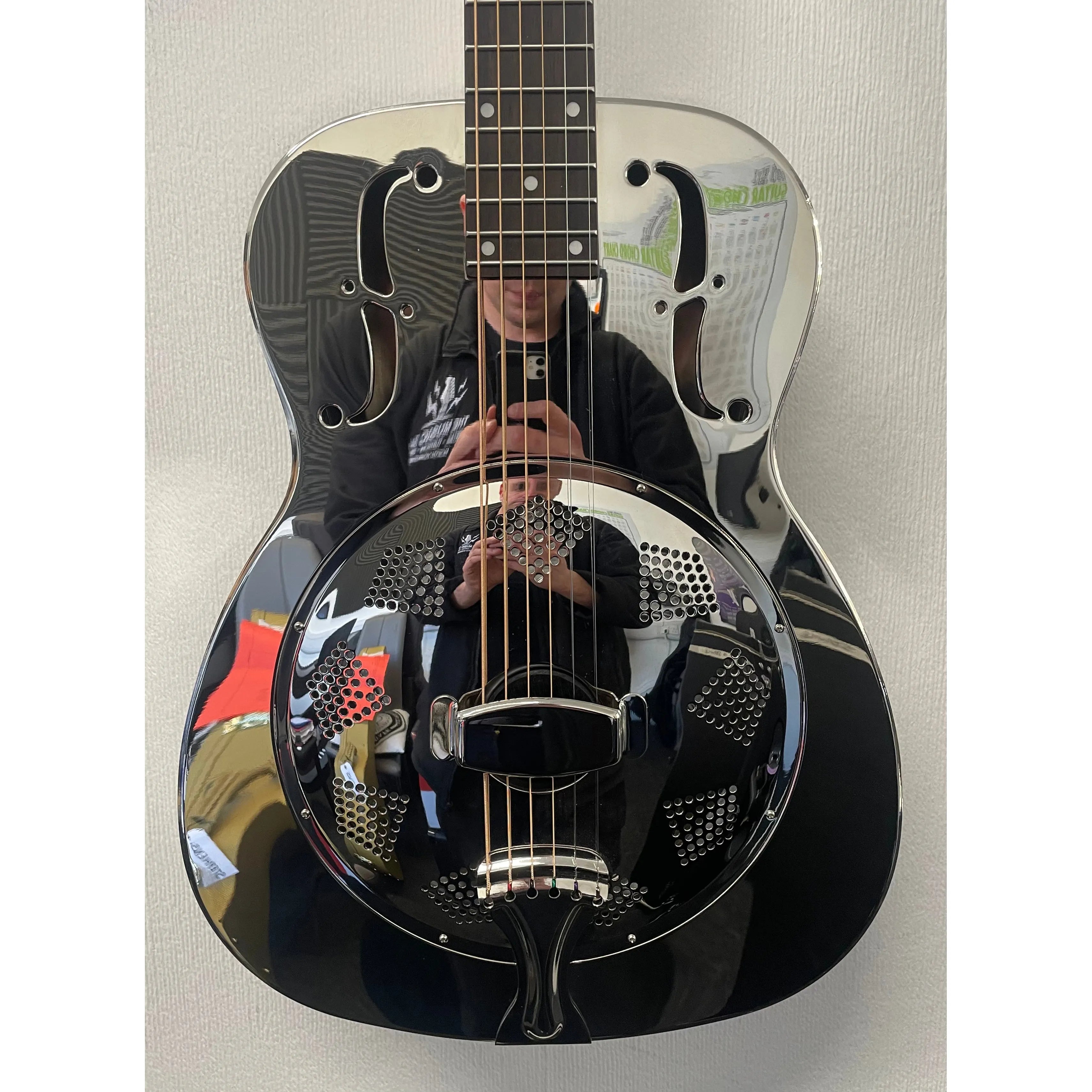 Dobro Hound Dog M-14 Metal Body Resonator Acoustic Guitar with Hardcase Pre-Owned
