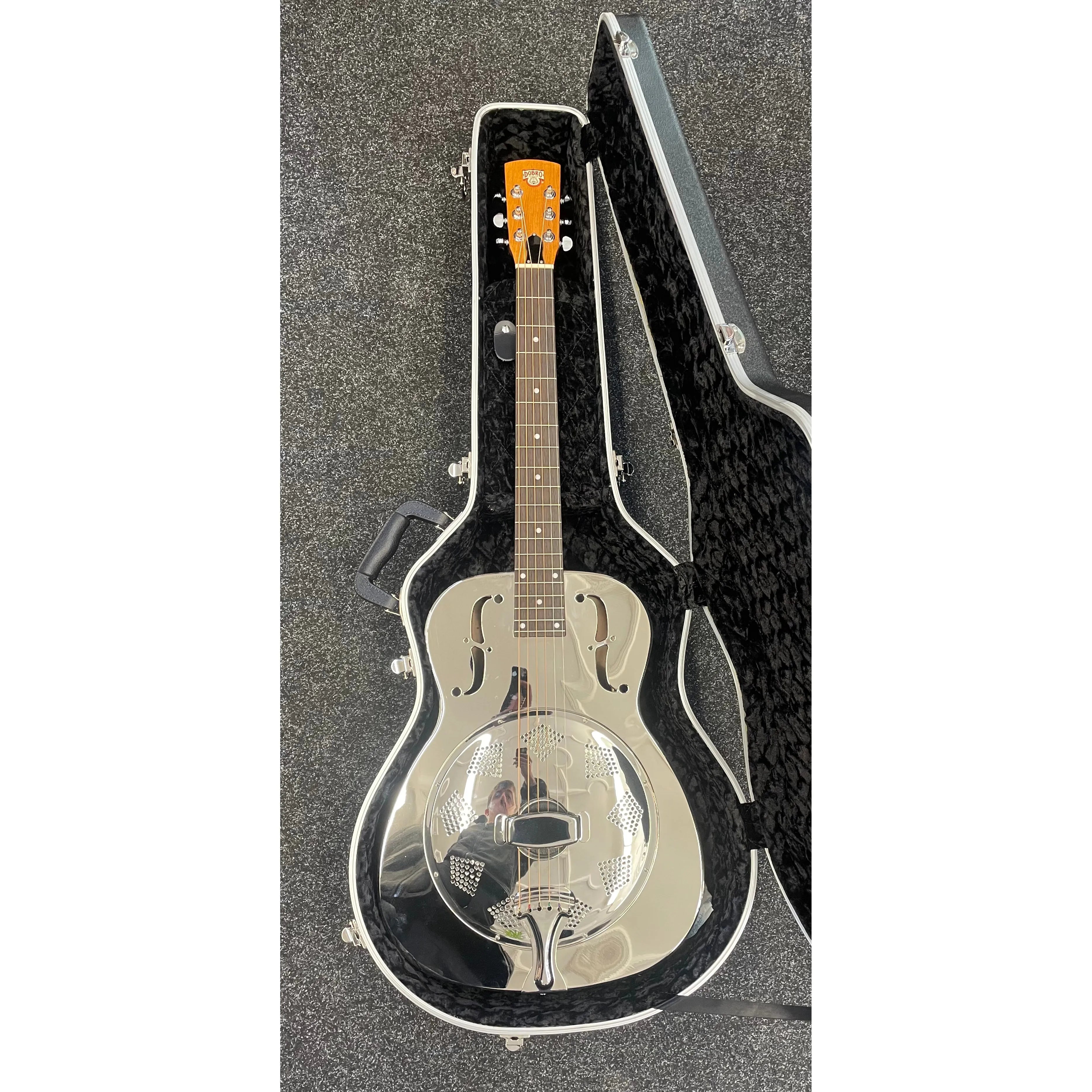 Dobro Hound Dog M-14 Metal Body Resonator Acoustic Guitar with Hardcase Pre-Owned