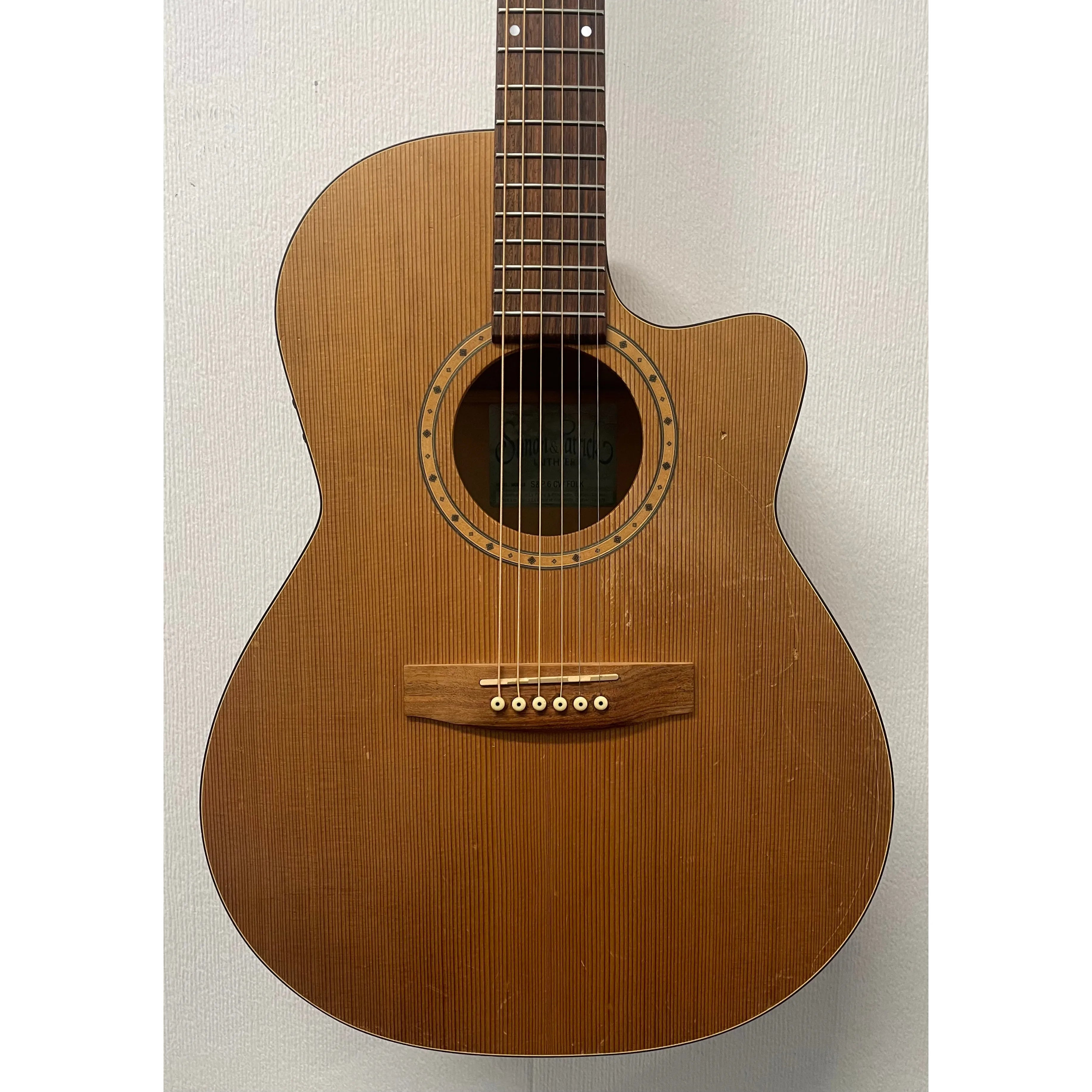 Simon & Patrick Folk Electro Acoustic Guitar S&P 6 CW Pre-Owned