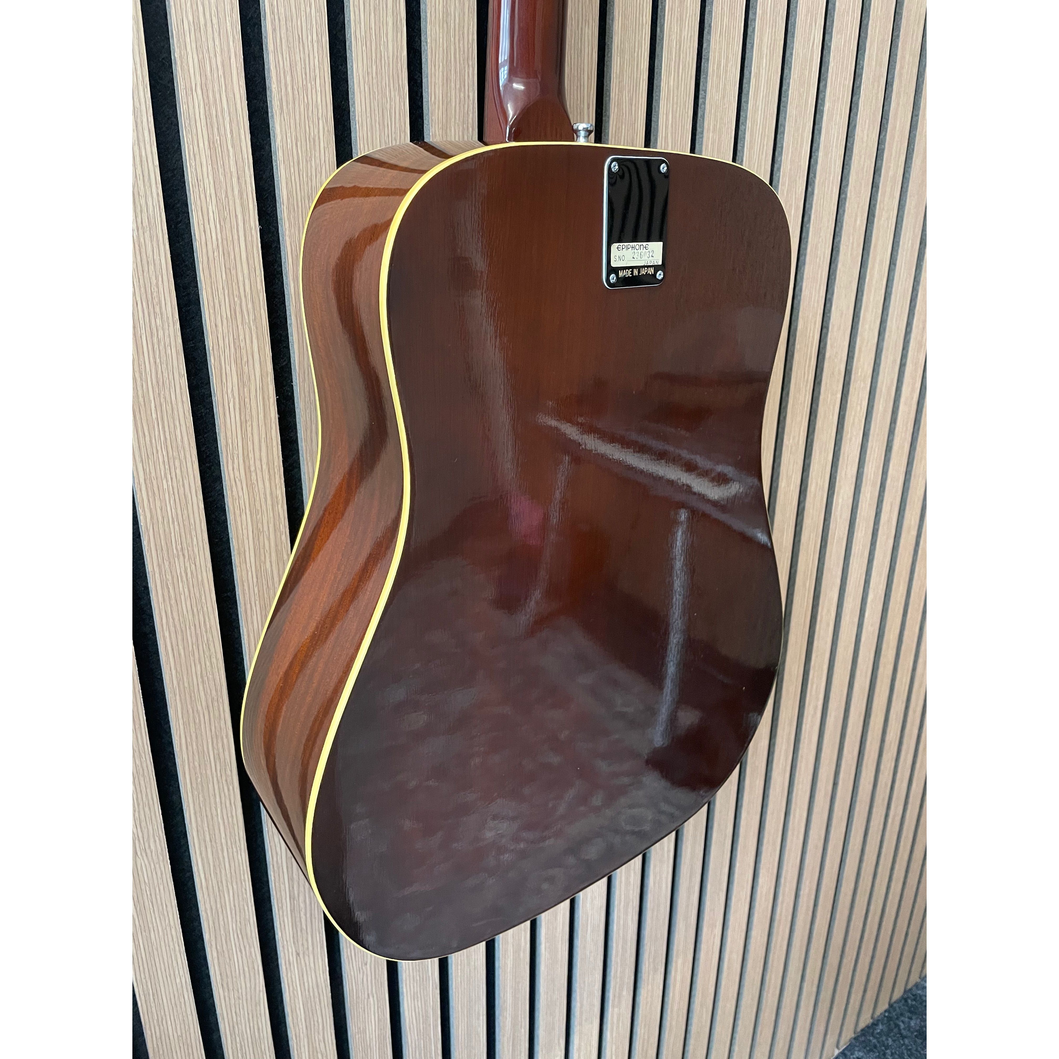 Epiphone FT-145 Texan Vintage Dreadnought Acoustic Guitar 1970's with Hardcase Pre-Owned