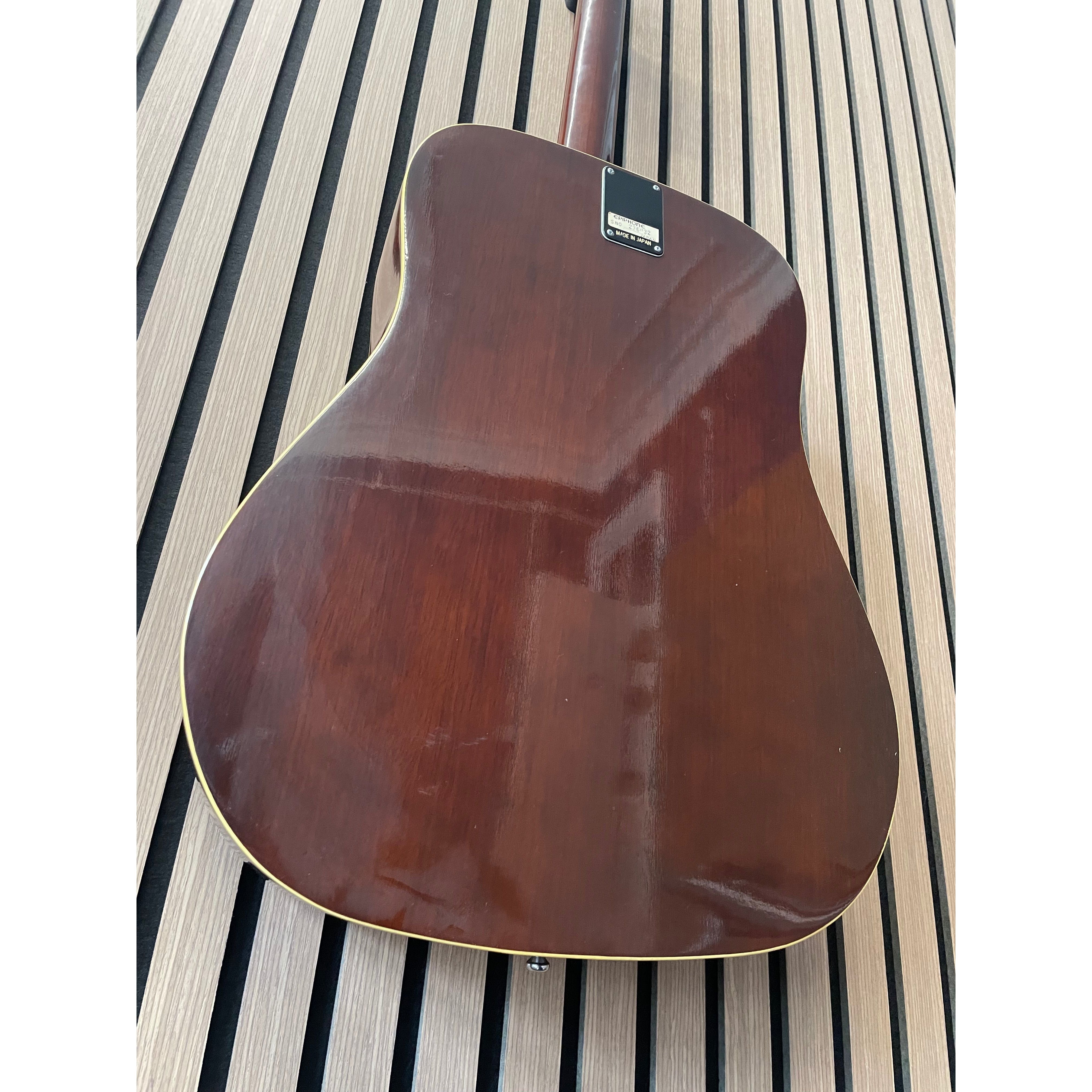 Epiphone FT-145 Texan Vintage Dreadnought Acoustic Guitar 1970's with Hardcase Pre-Owned