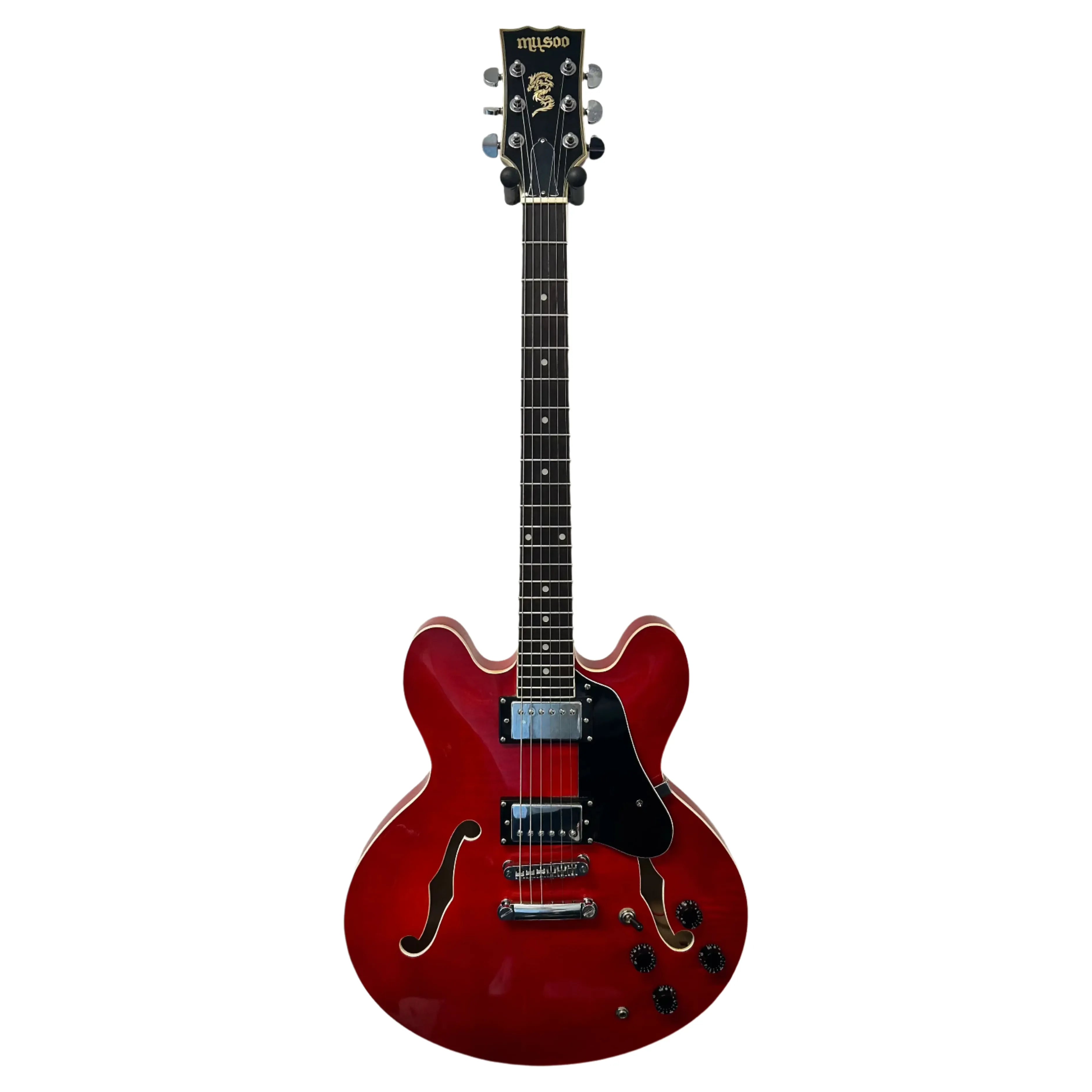 Musoo Electric Semi-Hollow Guitar in Red - Pre-Owned
