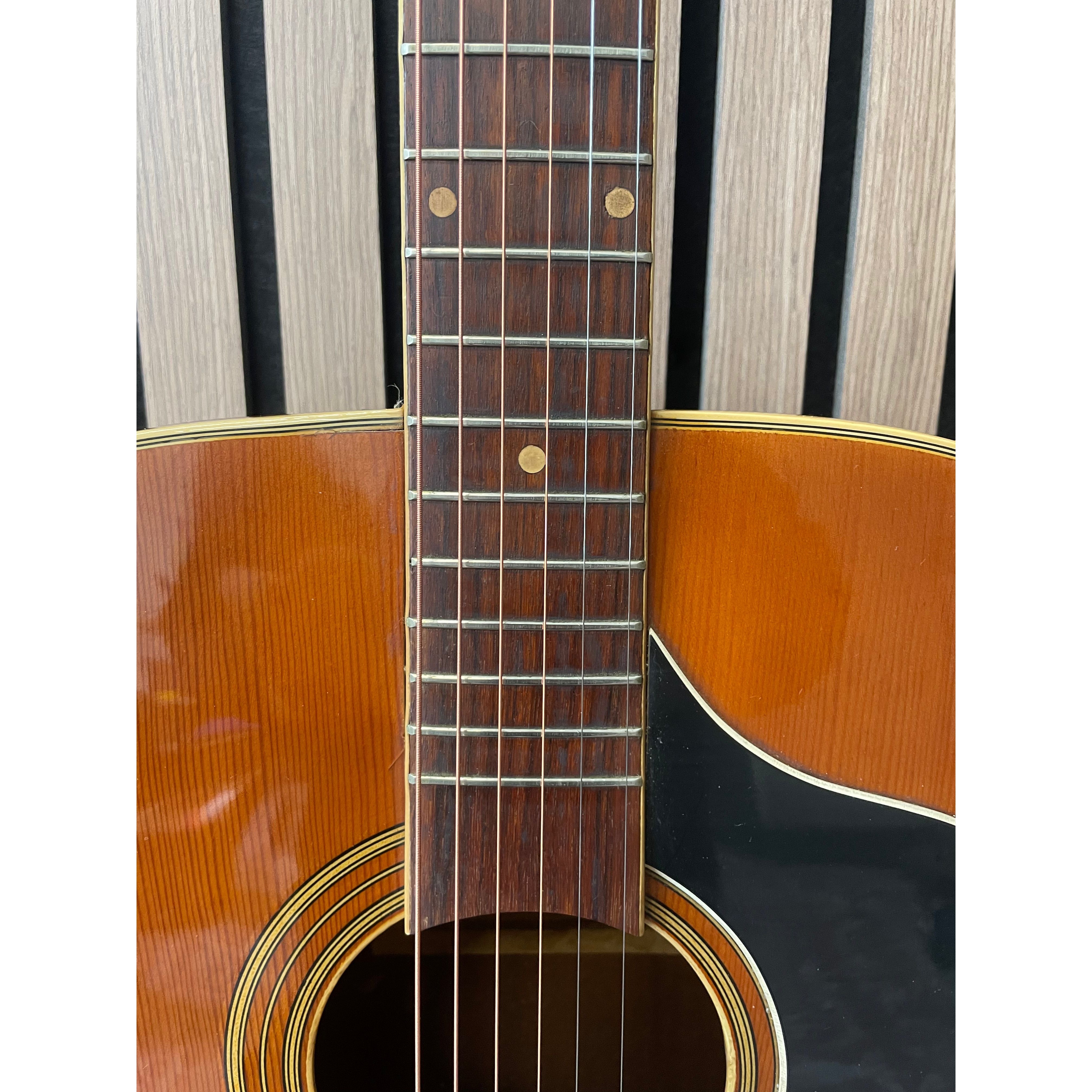 E-ROS Mod.606 Dakota Dreadnought Sized Acoustic Guitar Eko Copy 1970's with Carry Case Pre-Owned